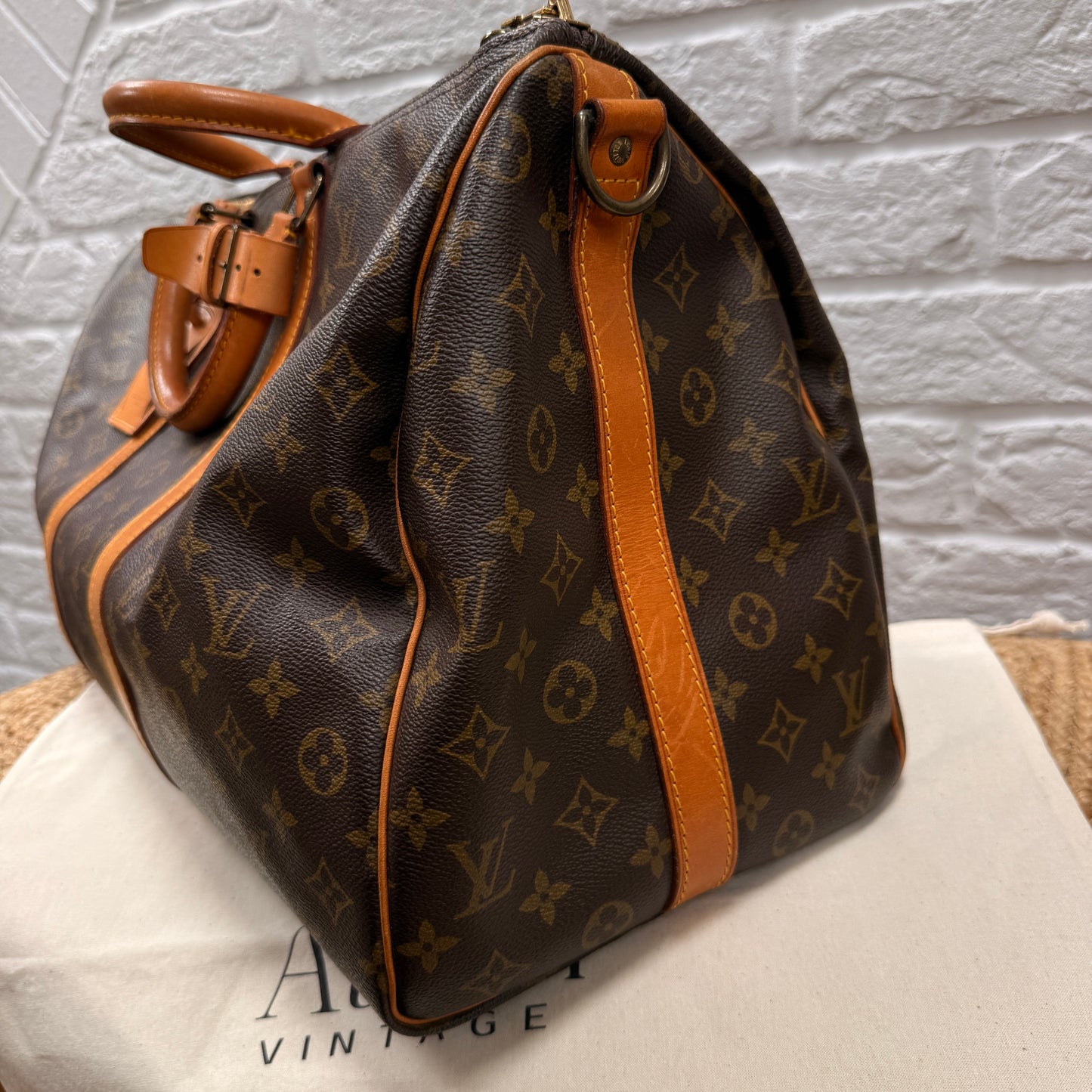 Louis Vuitton 1990 Keepall Bandoulier 50 with luggage tag, padlock, keys & handle strap