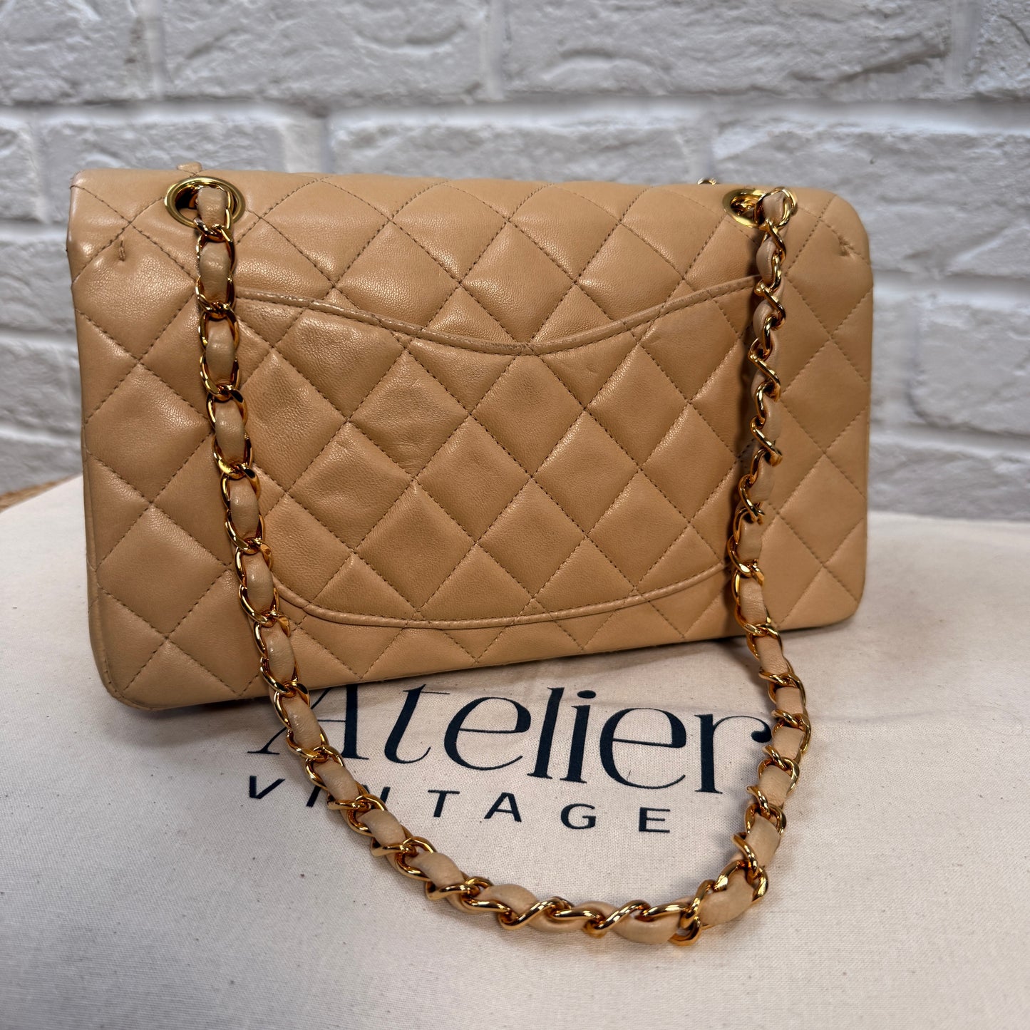 Chanel 1997 Beige Classic Double Flap Small