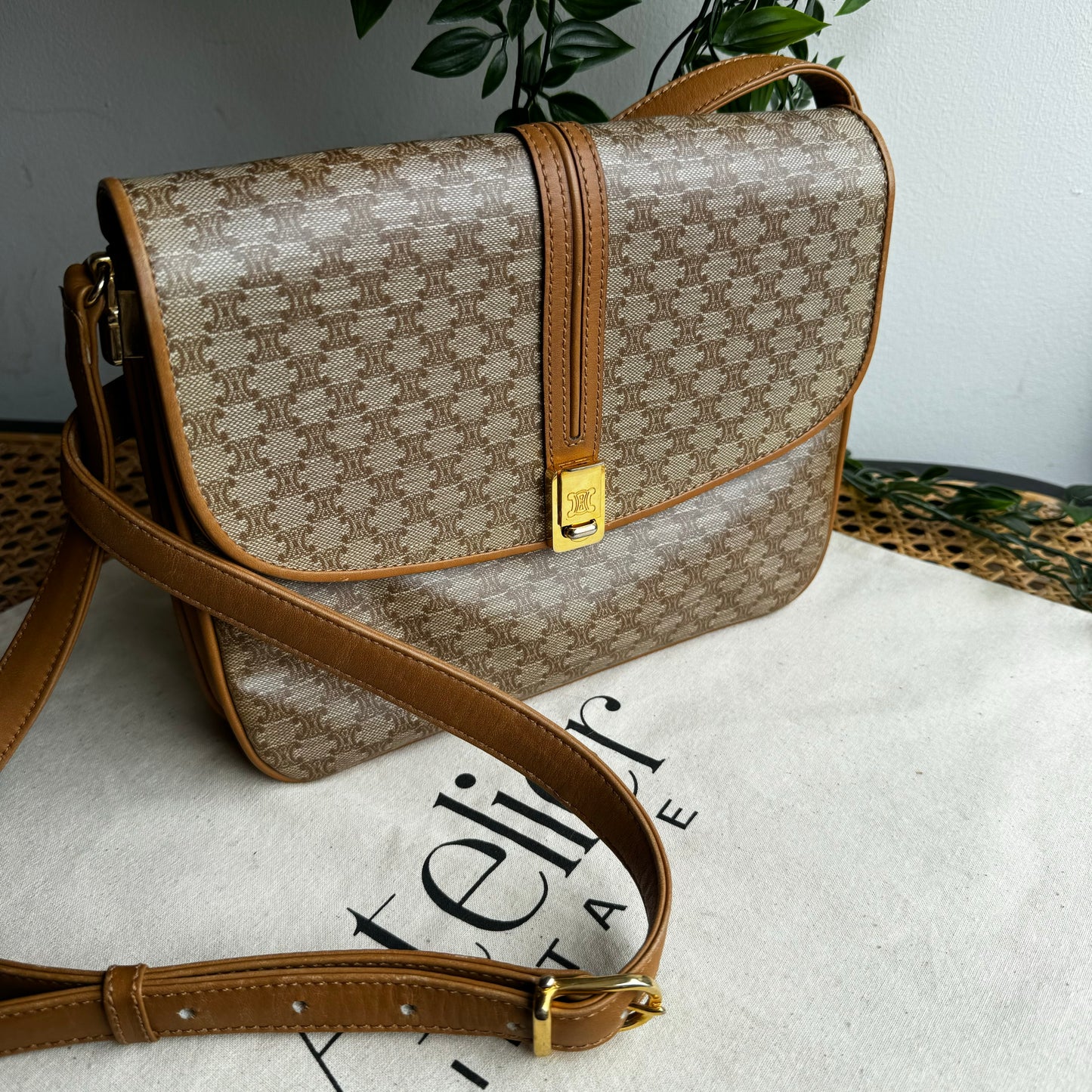 Celine Vintage Triomphe Shoulder Bag