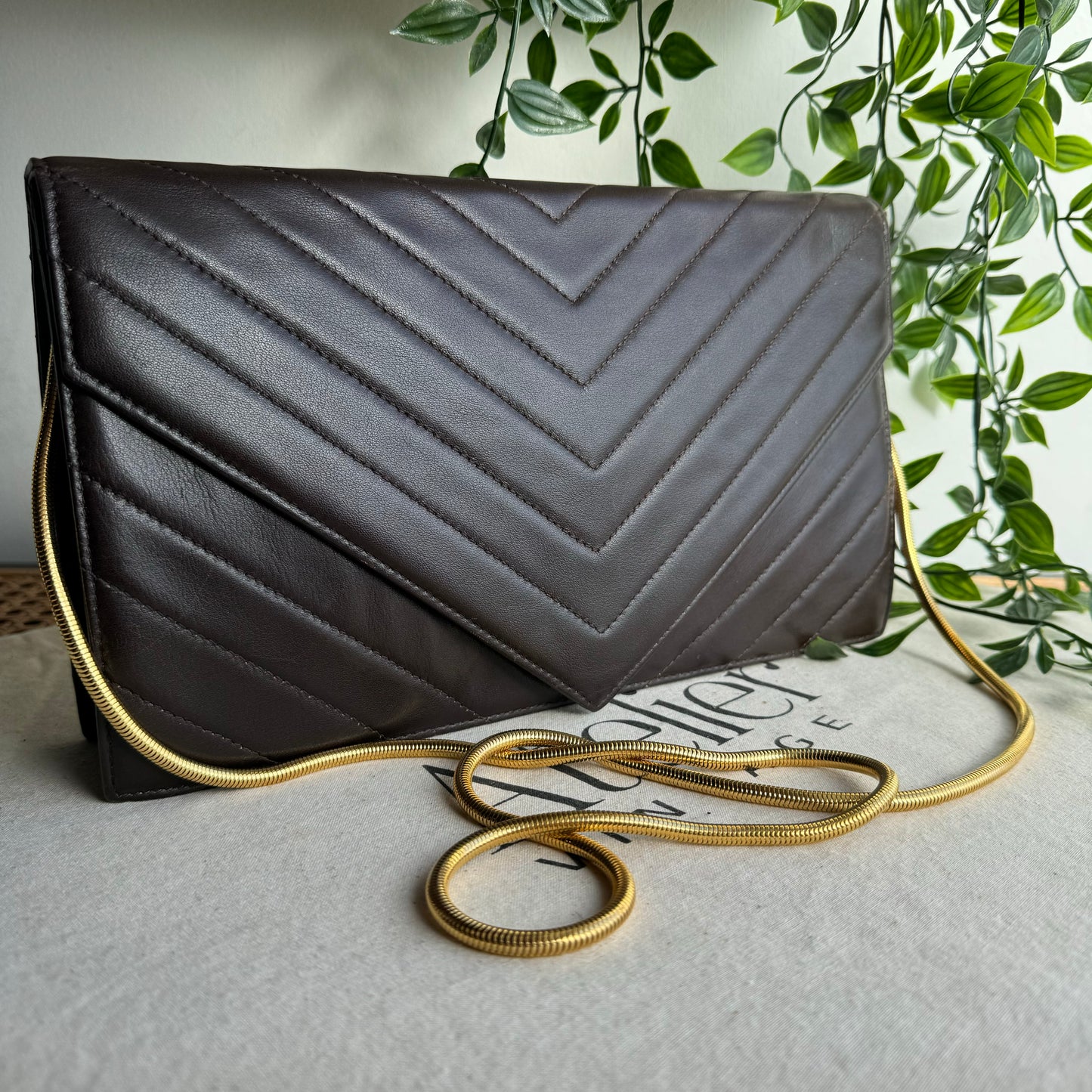 Saint Laurent 1980s Vintage Envelope Bag