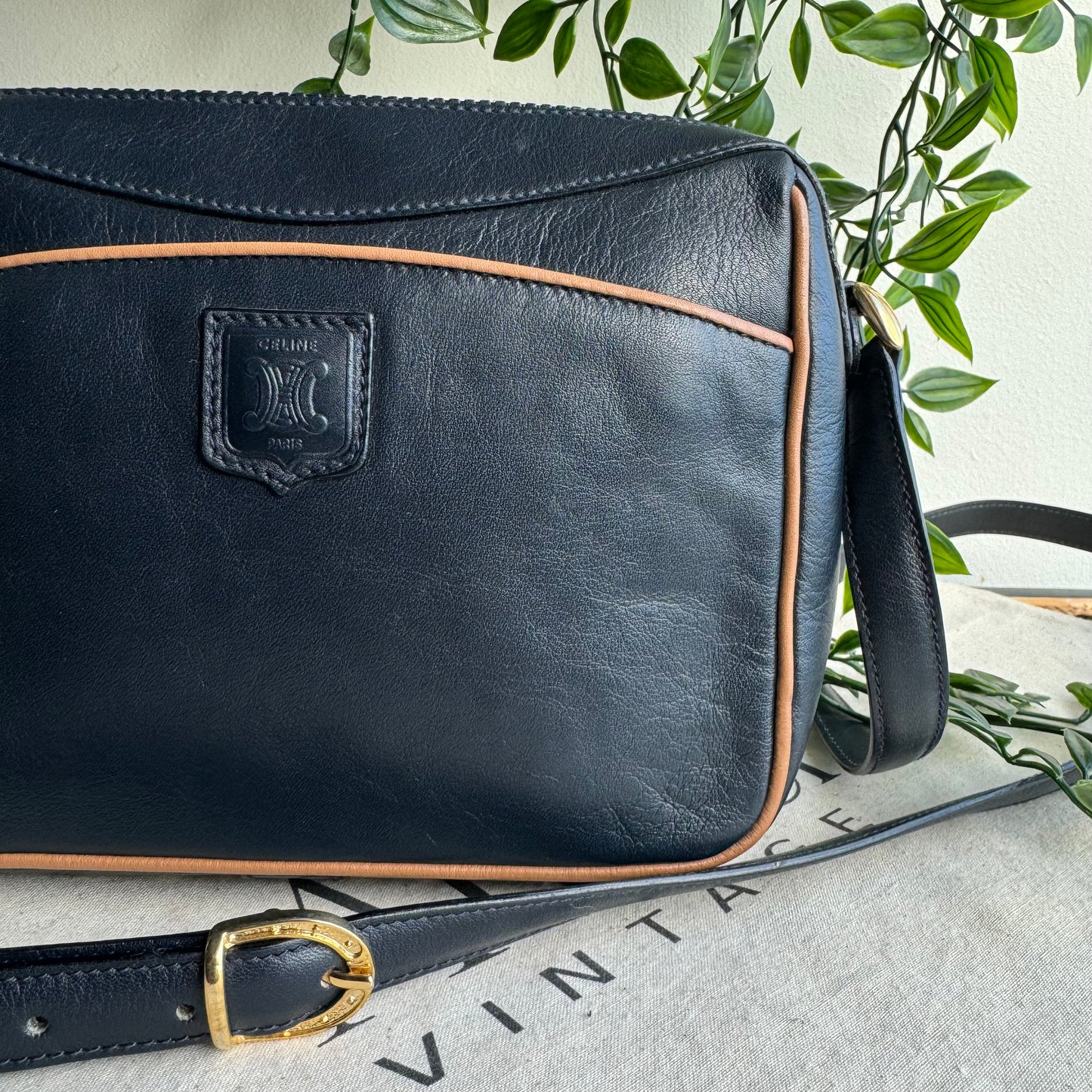Celine Vintage Triomphe Cross Body Bag
