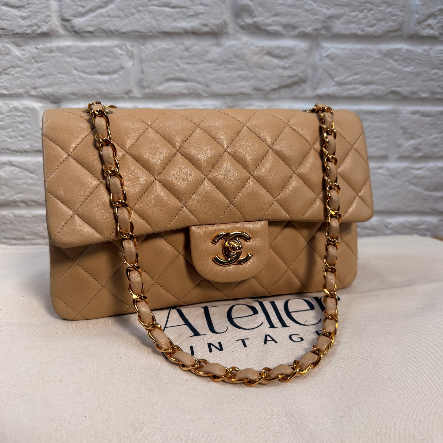 Chanel 1997 Beige Classic Double Flap Small