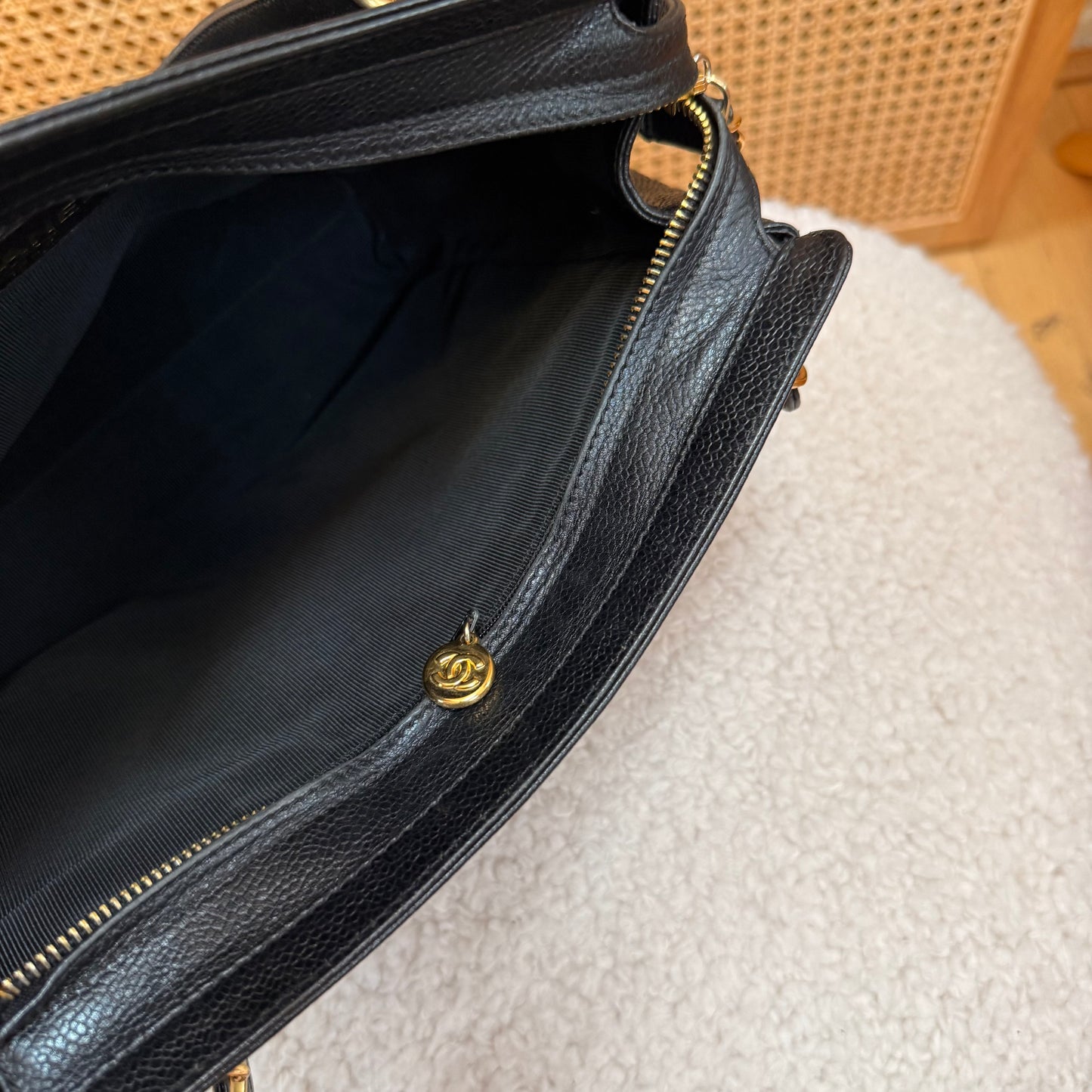 Chanel 1994 Triple CC Caviar Tote