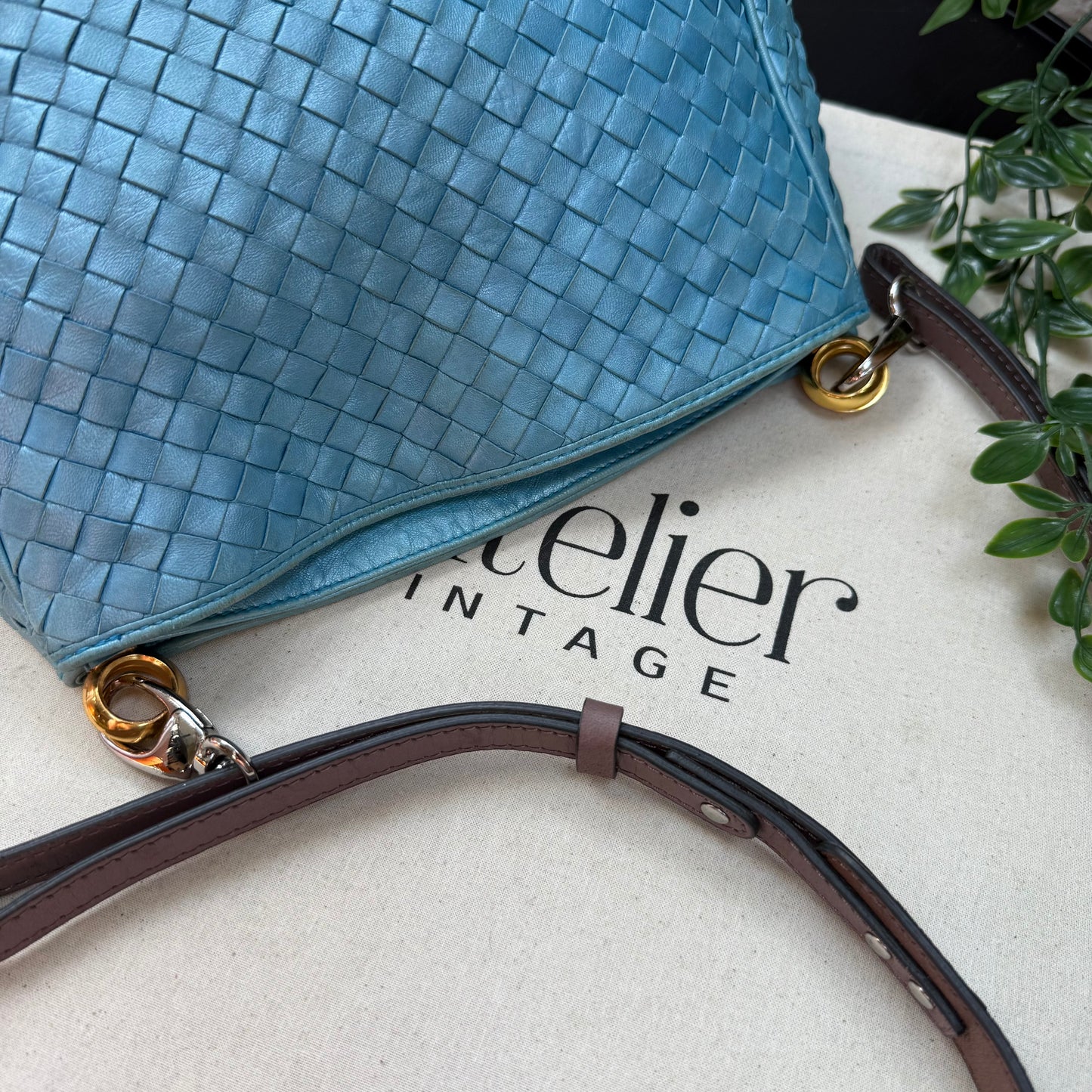 Bottega Veneta 1980s Intrecciato Leather Tote