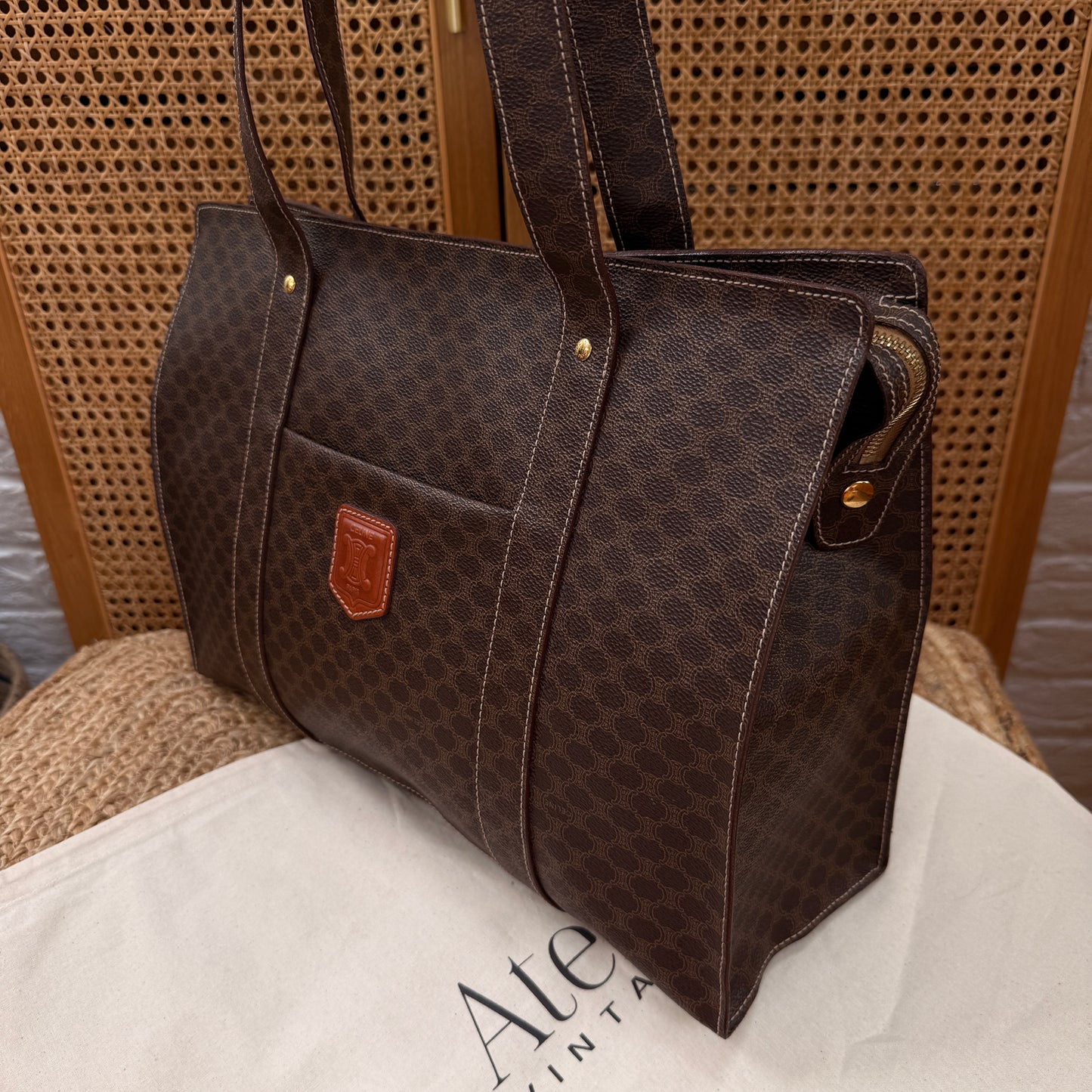 Celine Macadam Full Zip Tote Bag