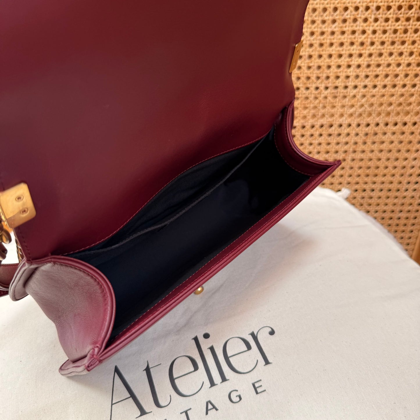 Chanel Rare 2016 Bordeaux Le Boy in Caviar mix