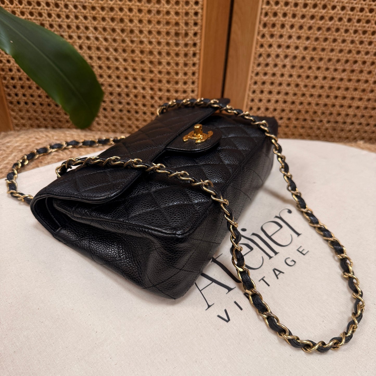 Chanel Rare 2006 Caviar Black Classic Double Flap Small