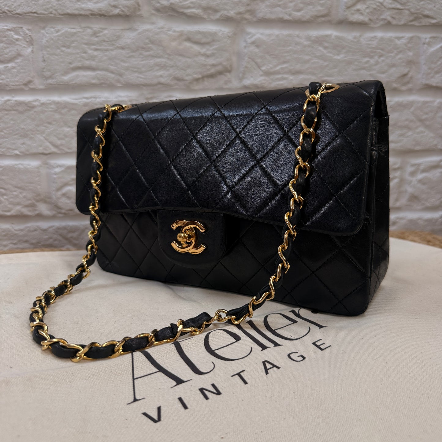 Chanel 1986 Black Classic Double Flap Small