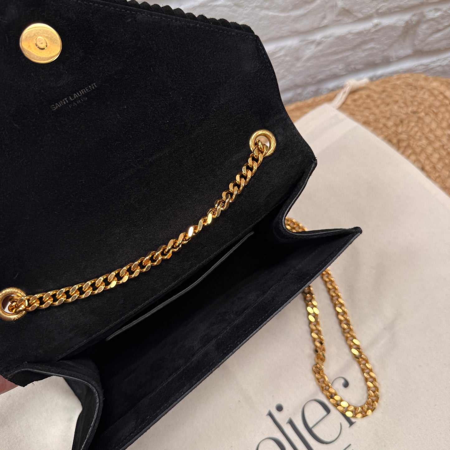 Saint Laurent Rare 2015 Envelope Suede Fringe