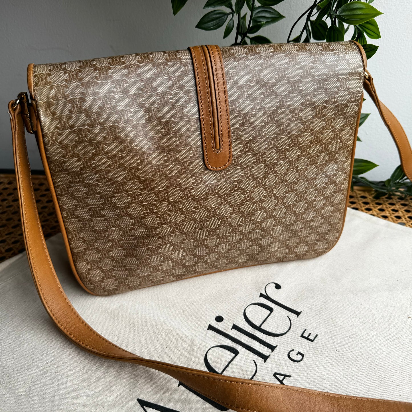Celine Vintage Triomphe Shoulder Bag