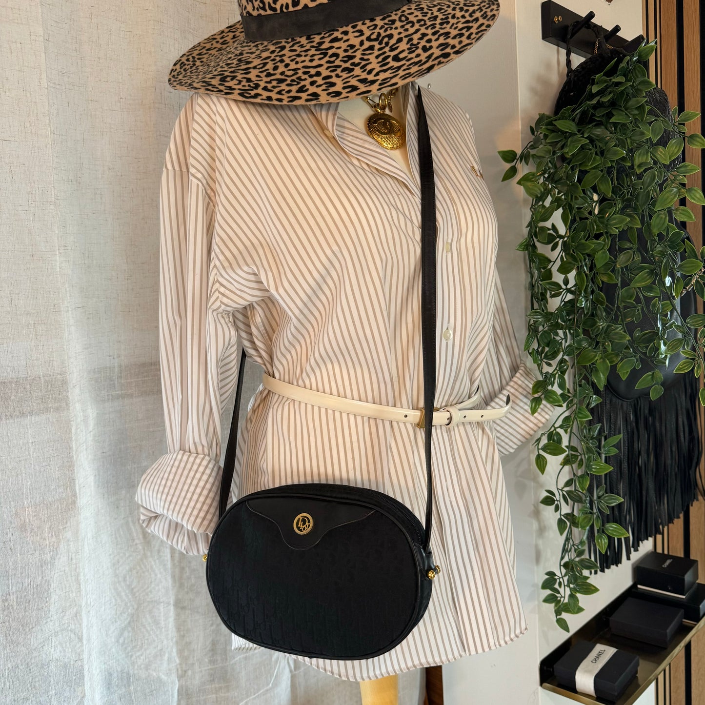 Dior 1980s Trotter Canvas Bag