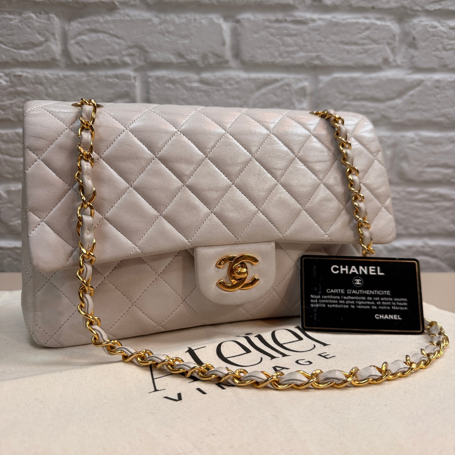 Chanel Rare 1989 Classic Double Flap Medium in Ivory