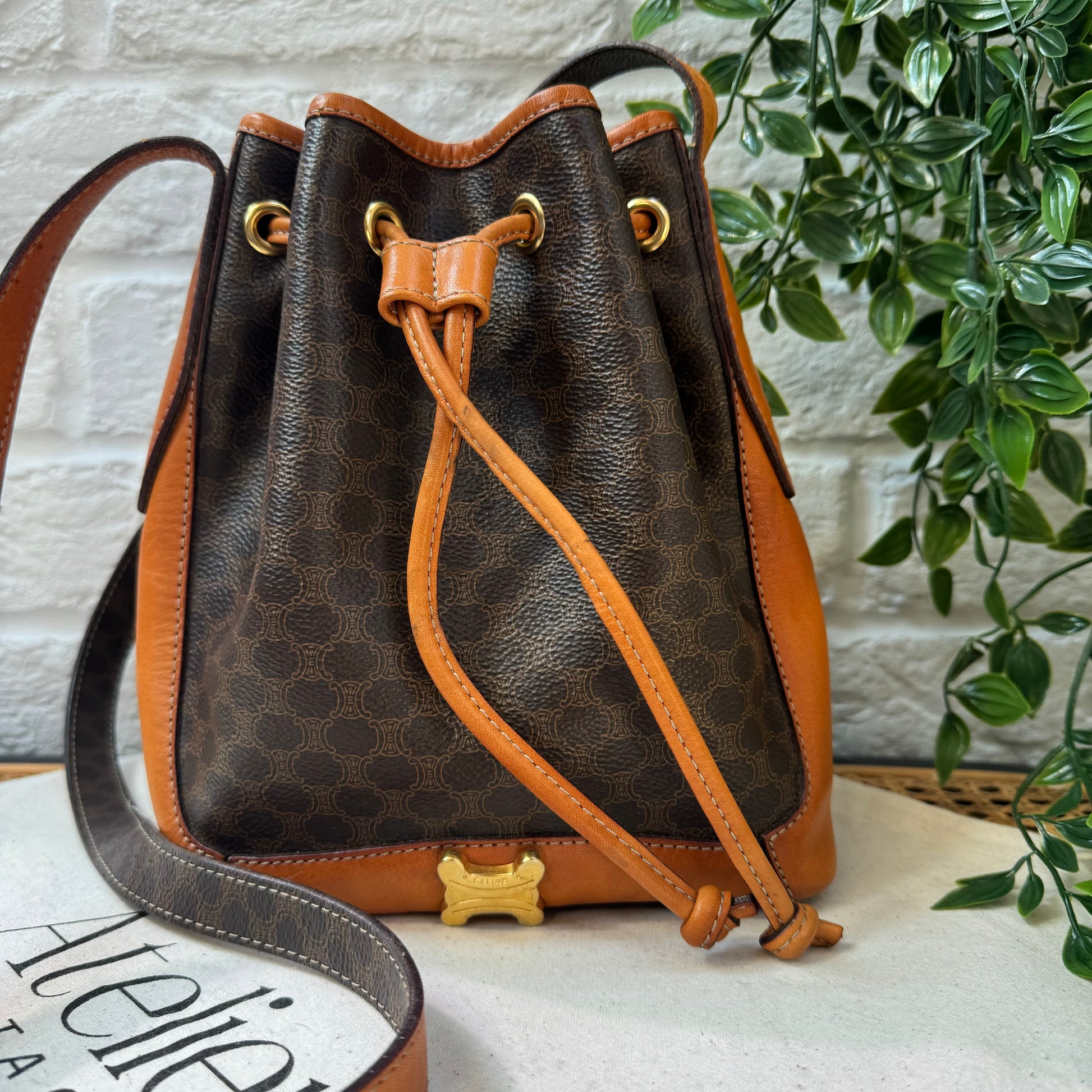 Celine 1990s Macadam Triomphe Bucket Bag - Main Image