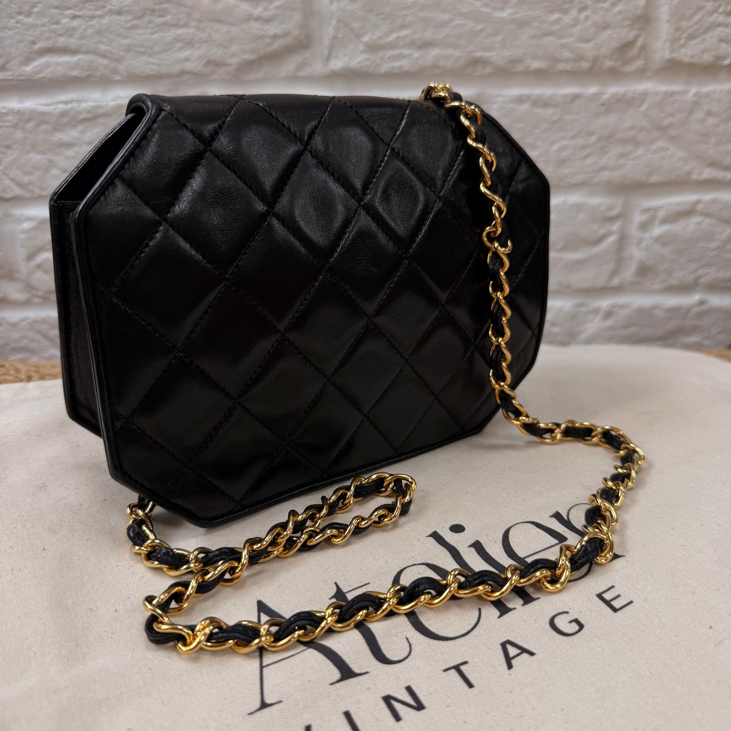 Chanel 1989 Rare Octagon Single Flap