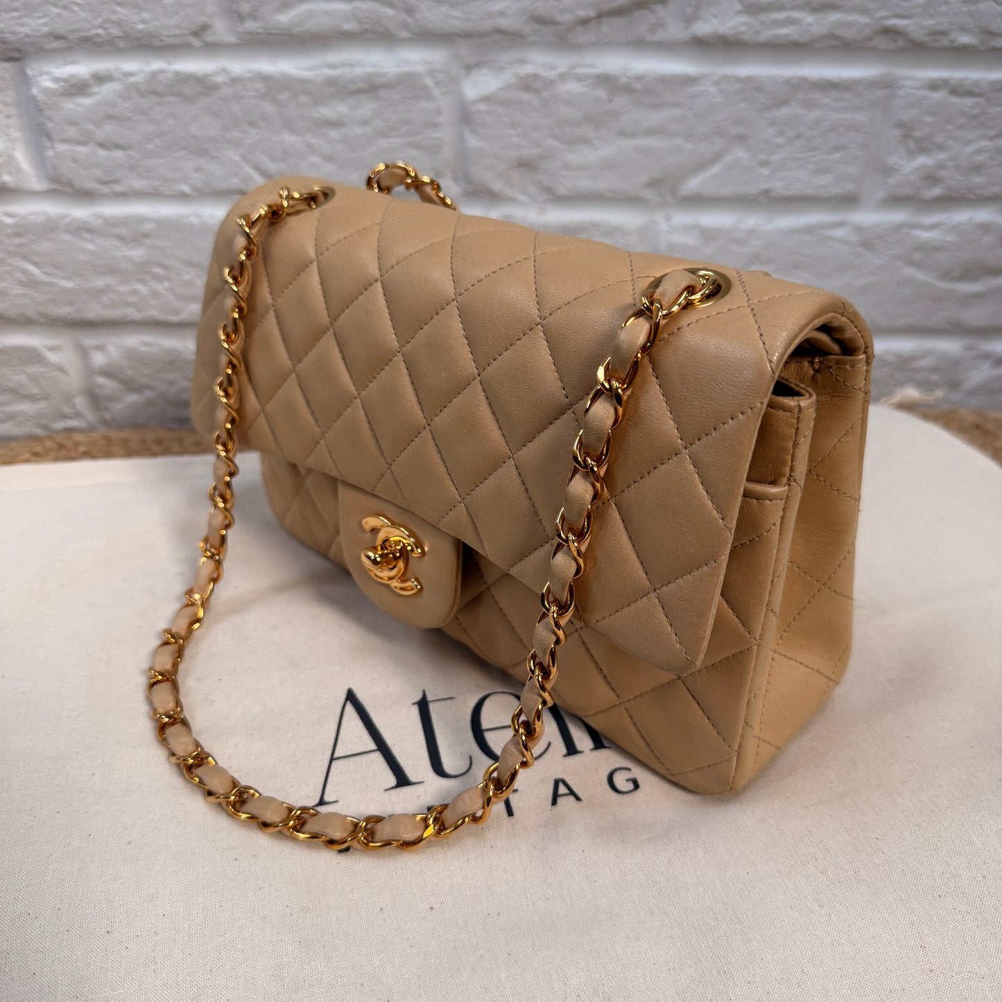 Chanel 1997 Beige Classic Double Flap Small