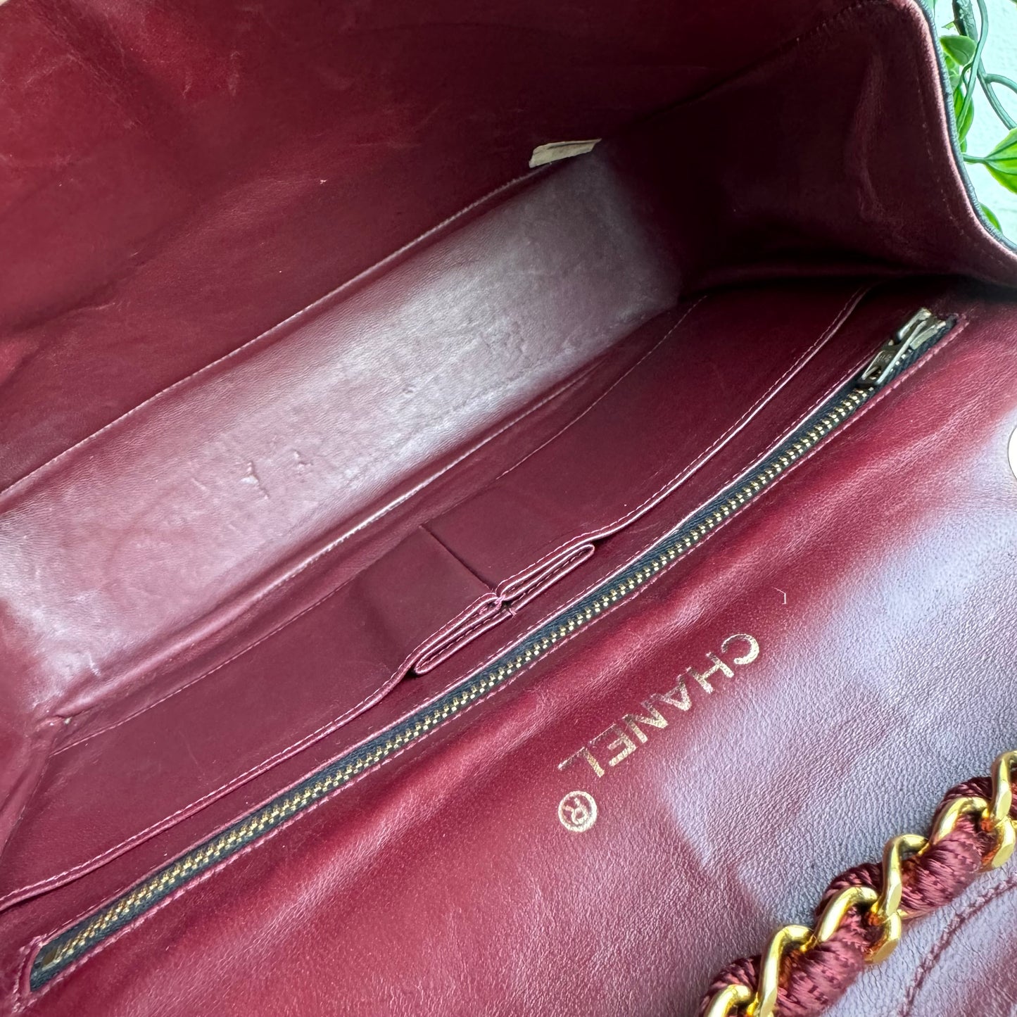 Chanel 1991 Bi Color Chevron Quilted Single Flap