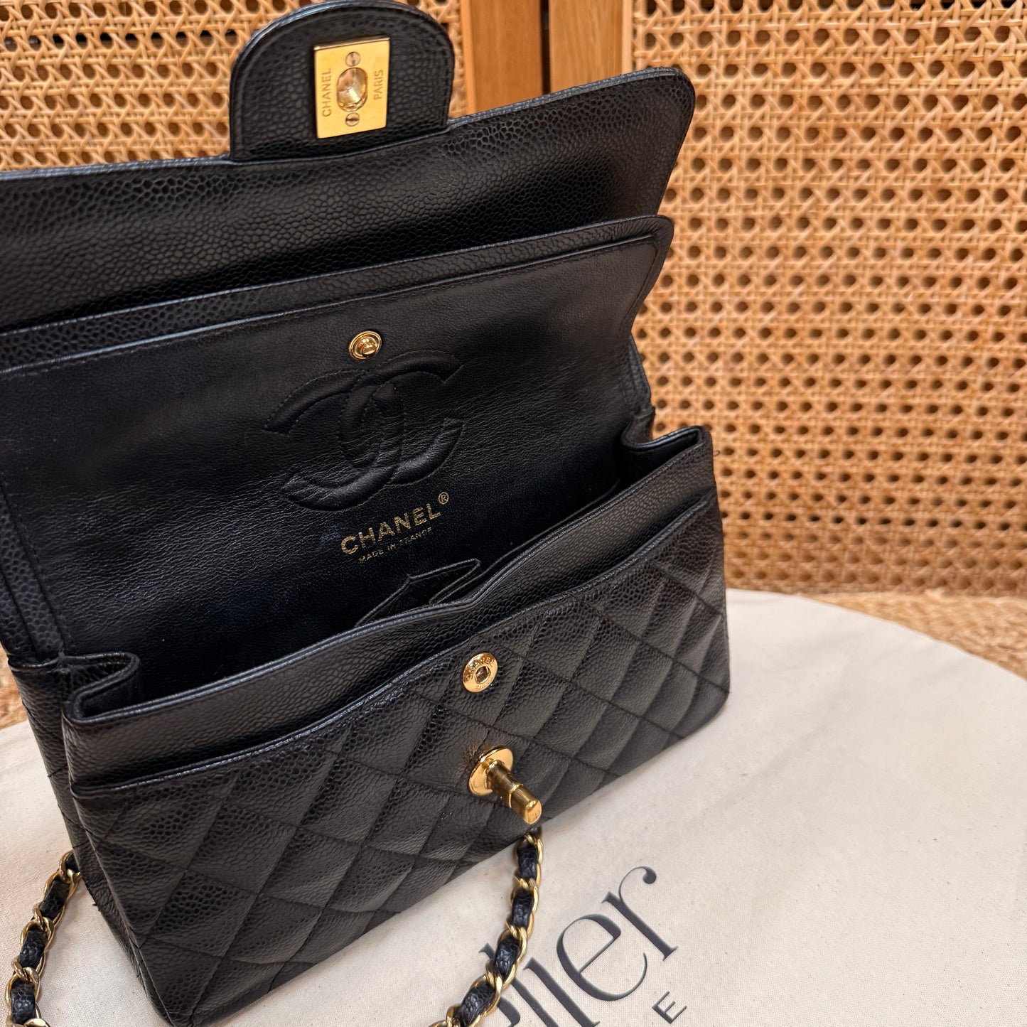 Chanel Rare 2006 Caviar Black Classic Double Flap Small