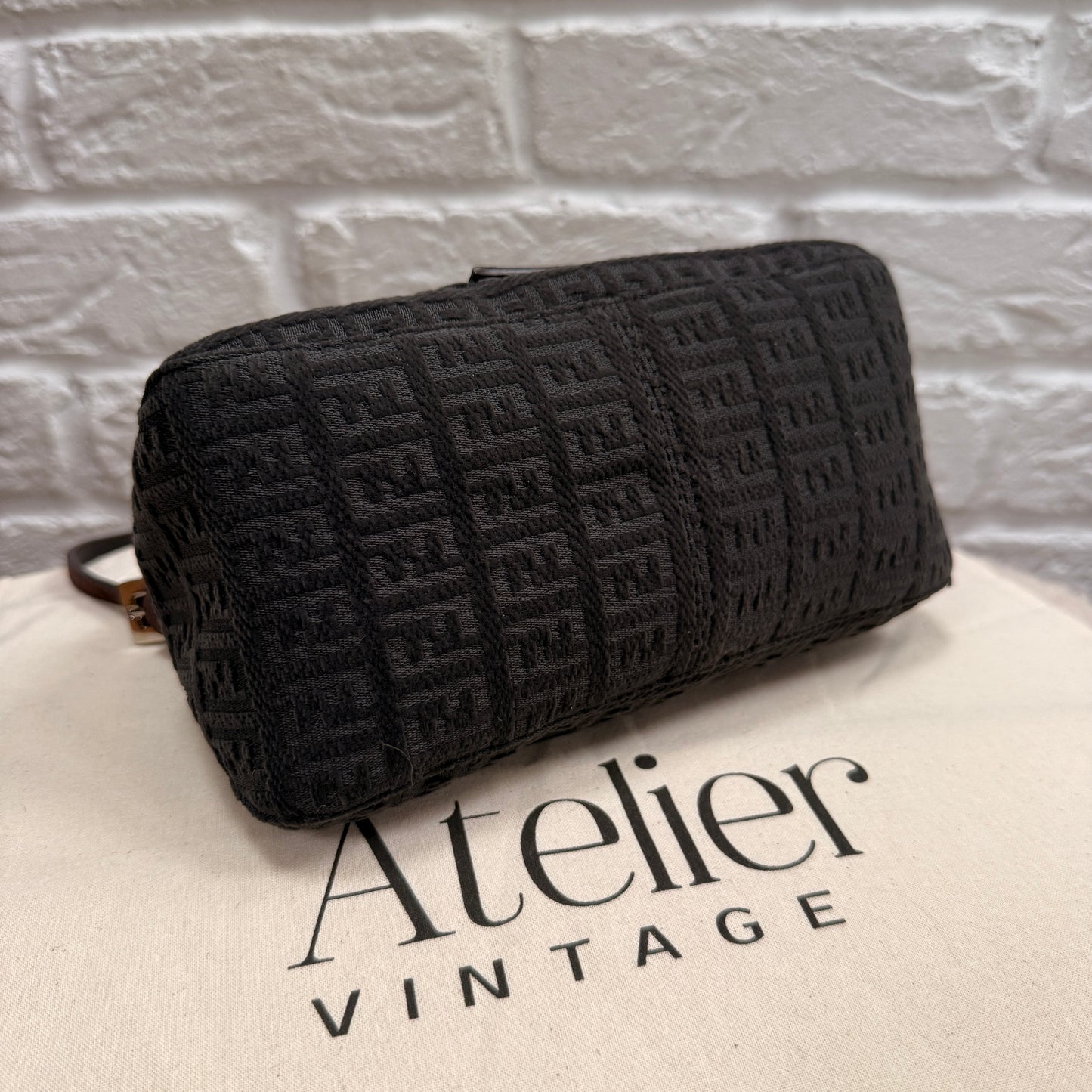 Fendi 1990s Rare Fendi Mini Mamma Baguette in grey & Brown suede