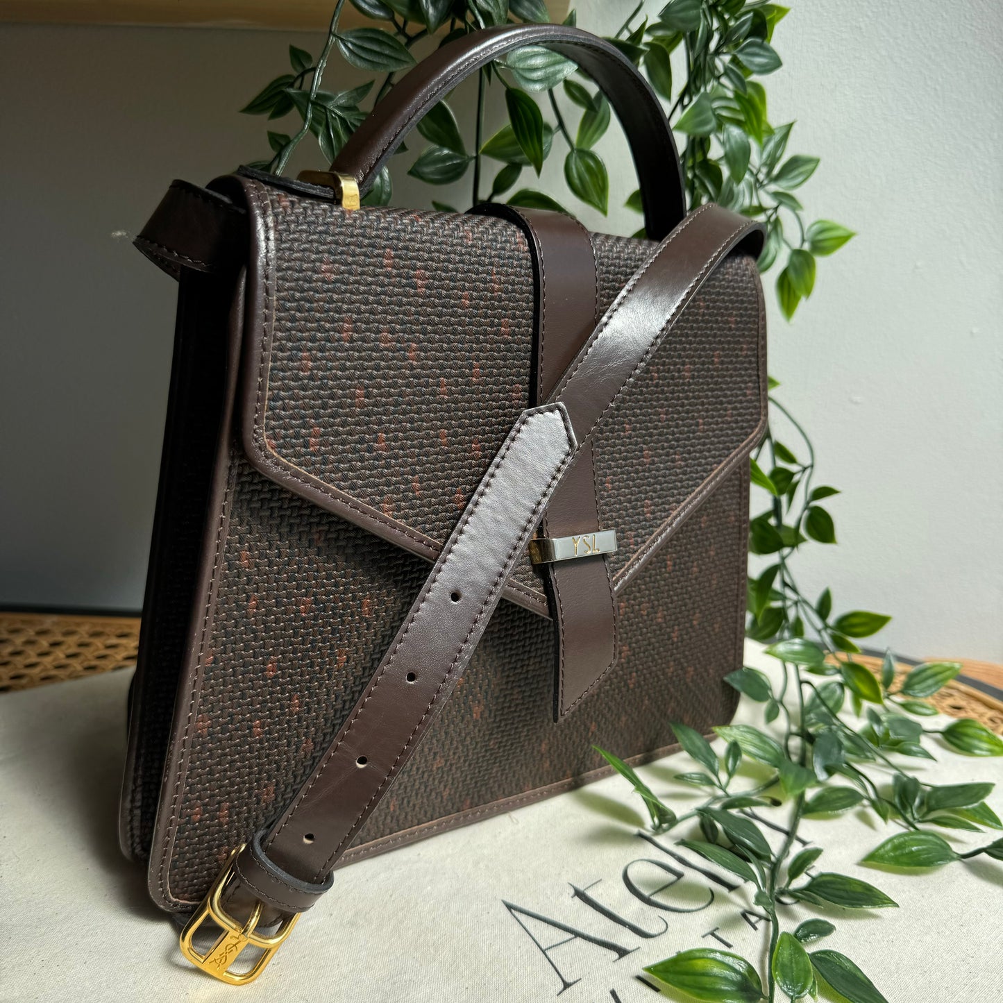 Saint Laurent 1980s Two Way Satchel