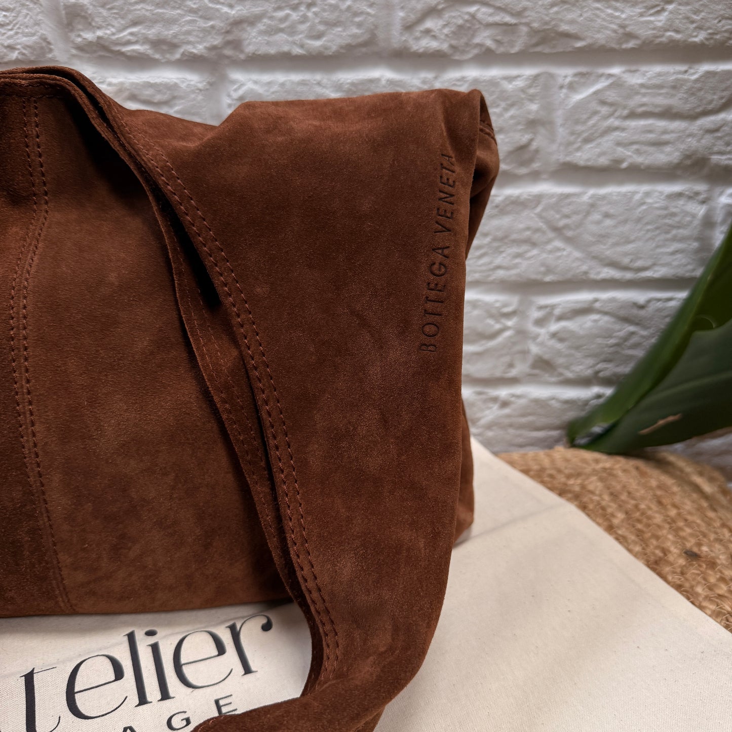 Bottega Veneta 1990s Tan Suede Hobo Tote