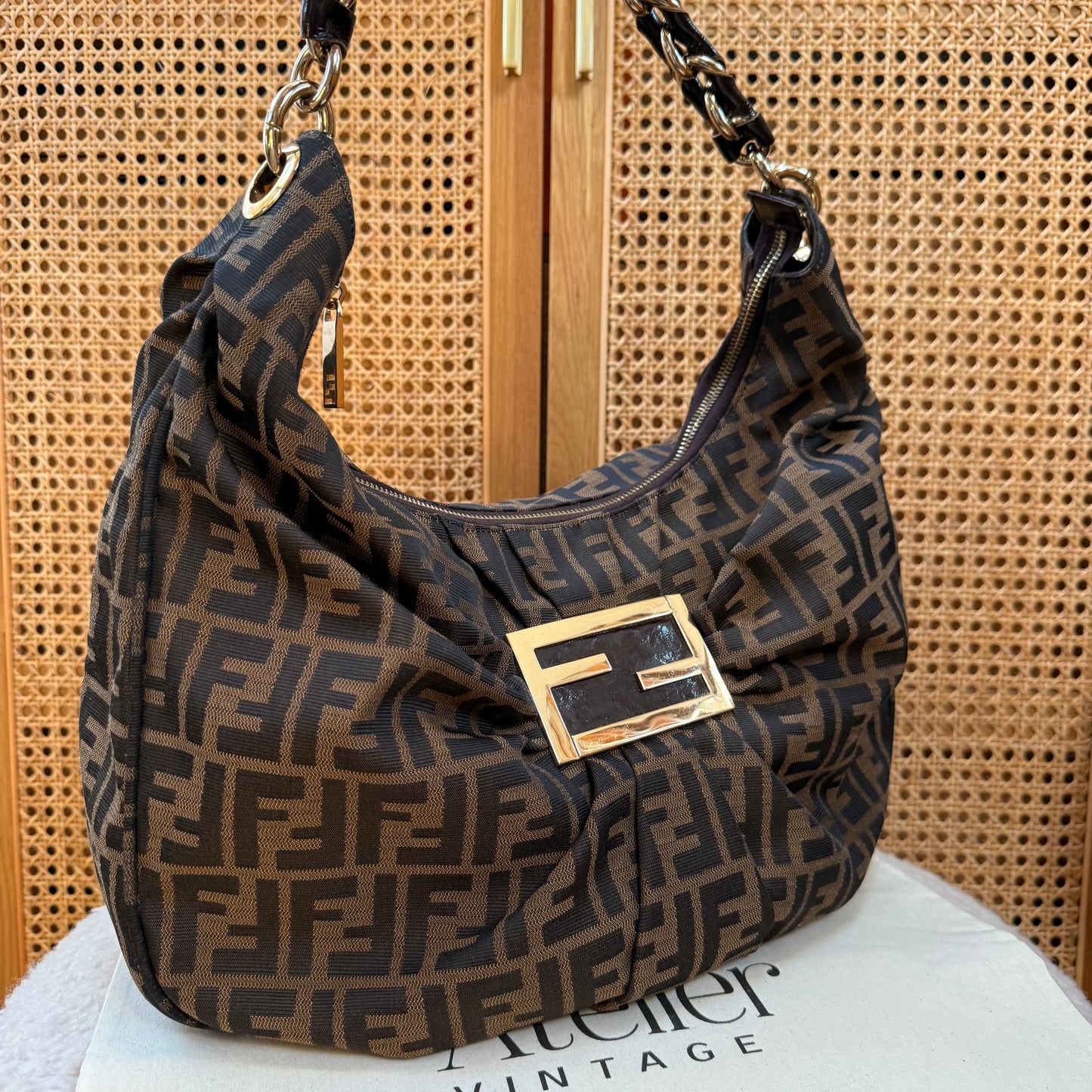 Fendi 1990s Mia Mamma Hobo Tote