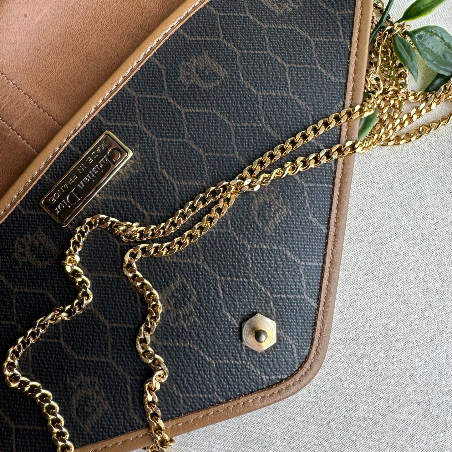 Dior 1980s Honeycomb Two Way Chain Strap Bag