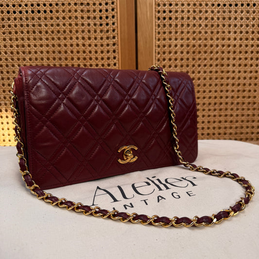 Chanel Ultra Rare Early 1980s Double Quilted Single Full Flap