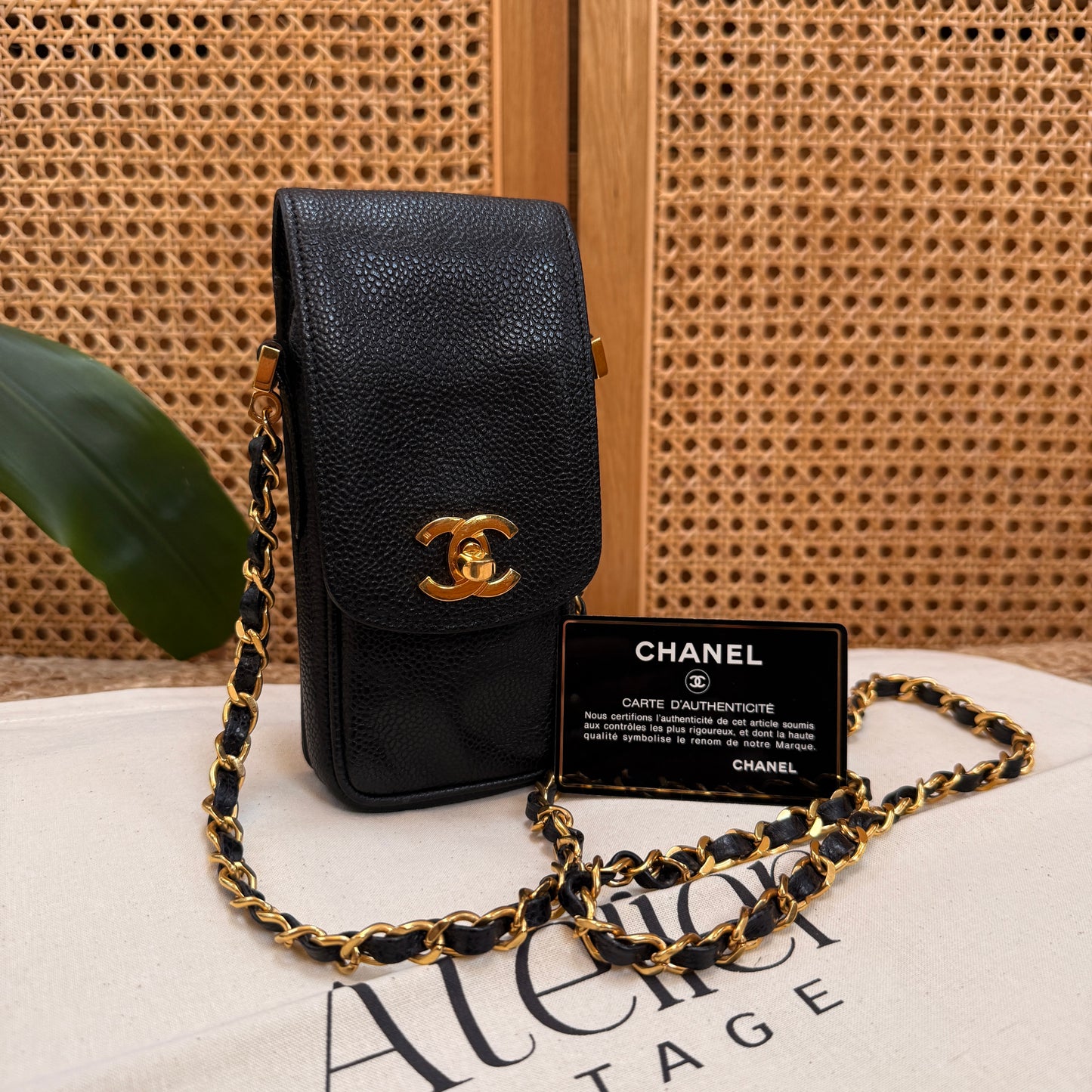 Chanel 1994 Caviar Pochette - Black Caviar Leather & 24k gold hardware