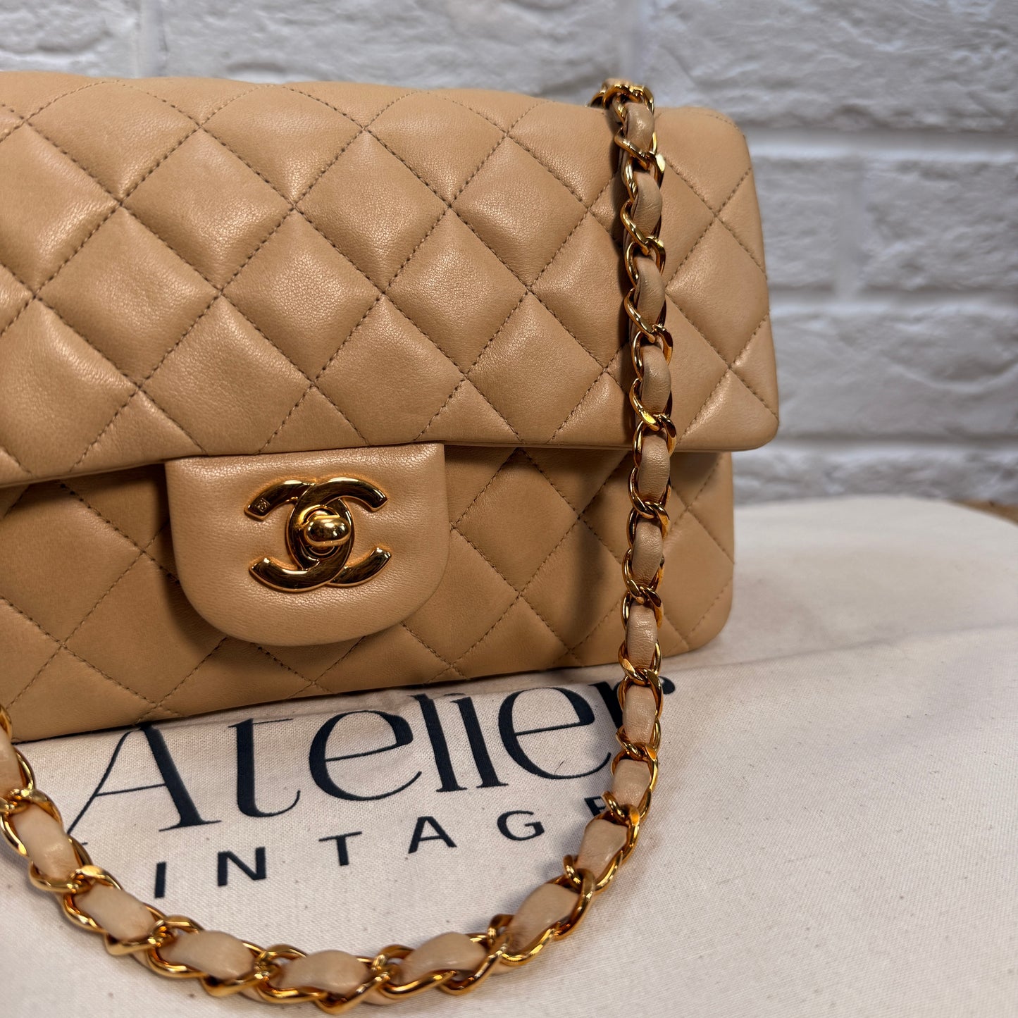 Chanel 1997 Beige Classic Double Flap Small