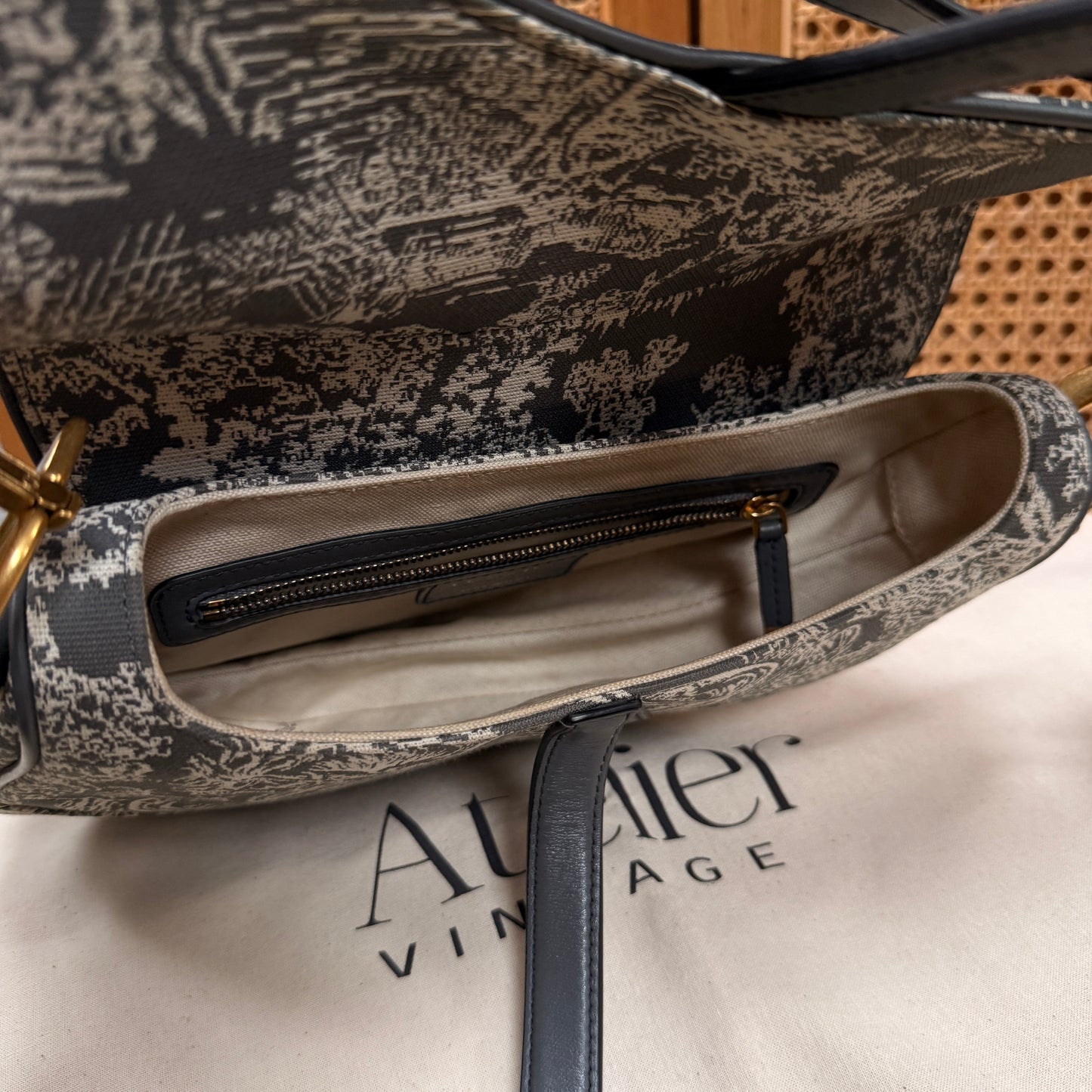 Dior 2021 Saddle Bag in Toile