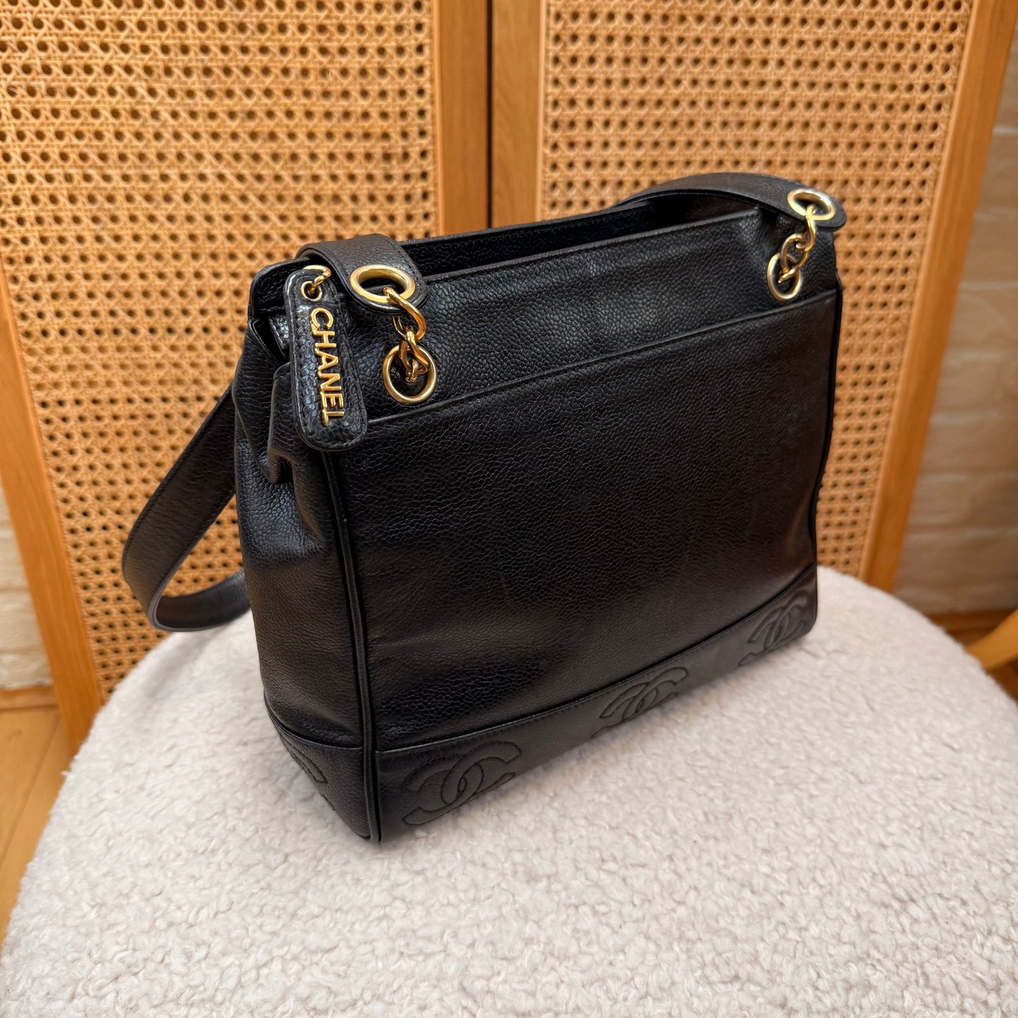 Chanel 1994 Triple CC Caviar Tote