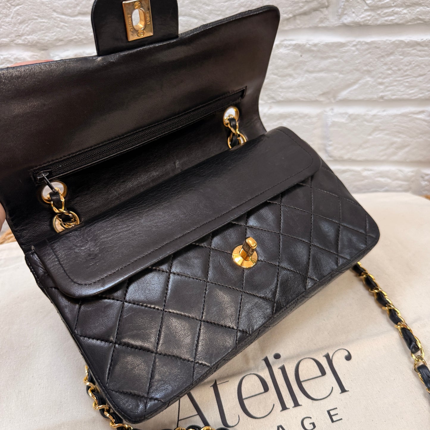 Chanel 1986 Black Classic Double Flap Small