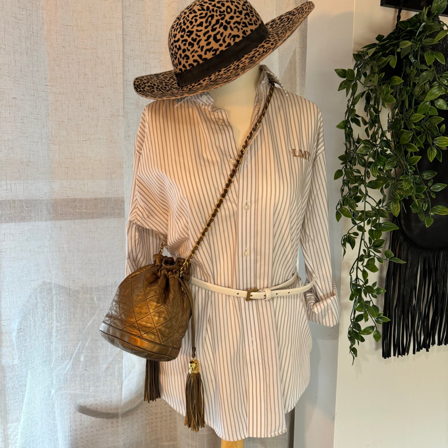 Chanel 1989 Aged Gold Tassel Bucket Bag