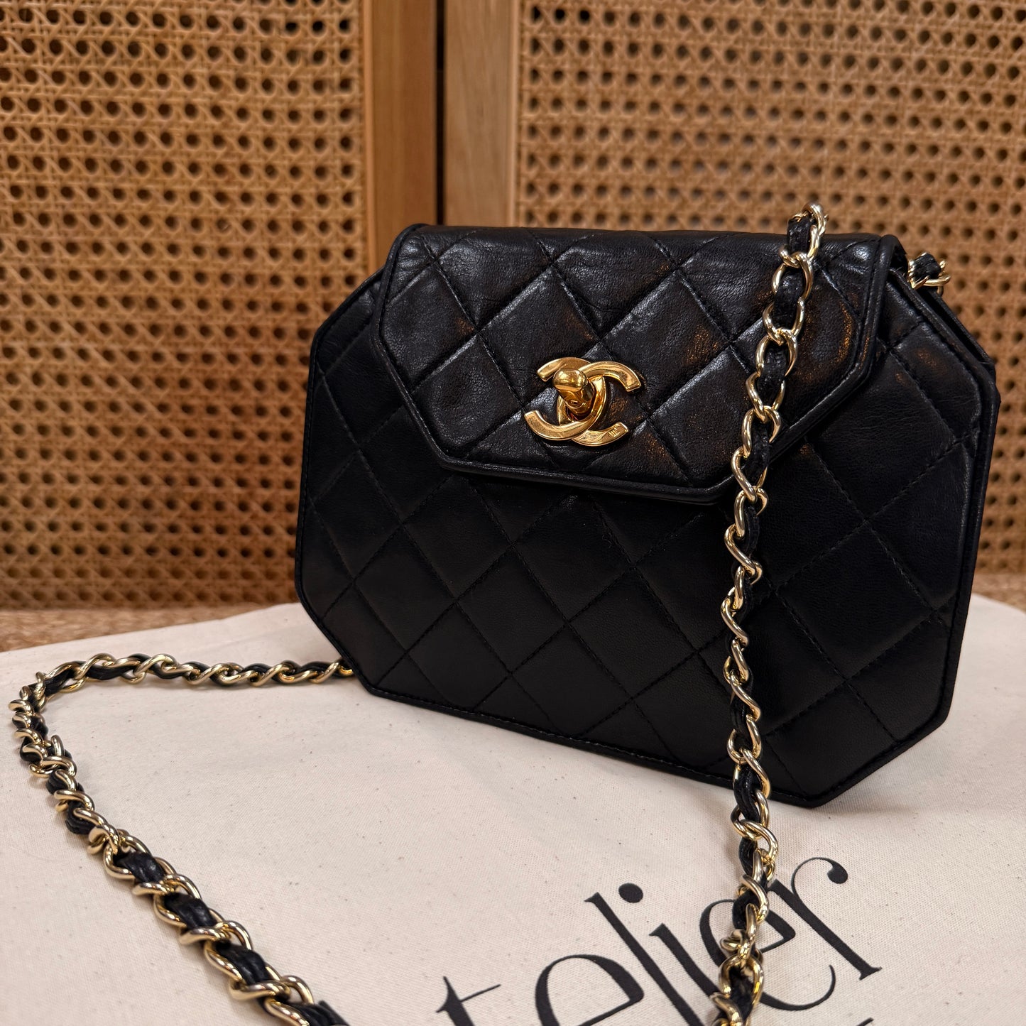 Chanel 1989 Rare Octagon Single Flap