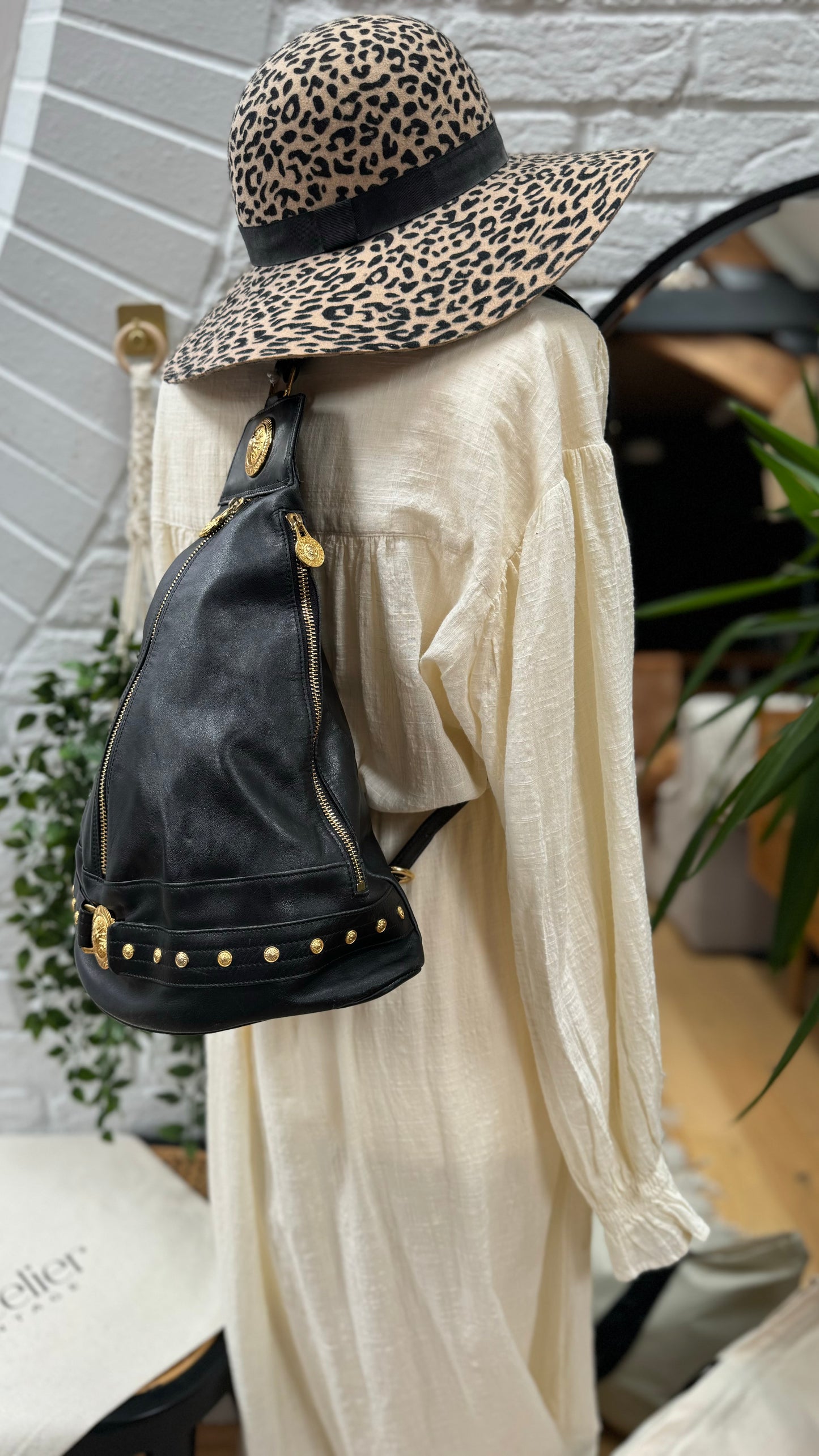 Versace 1990s Medusa Sling Back Pack
