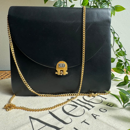 Dior 1980s Vintage Two Way Chain Strap Bag