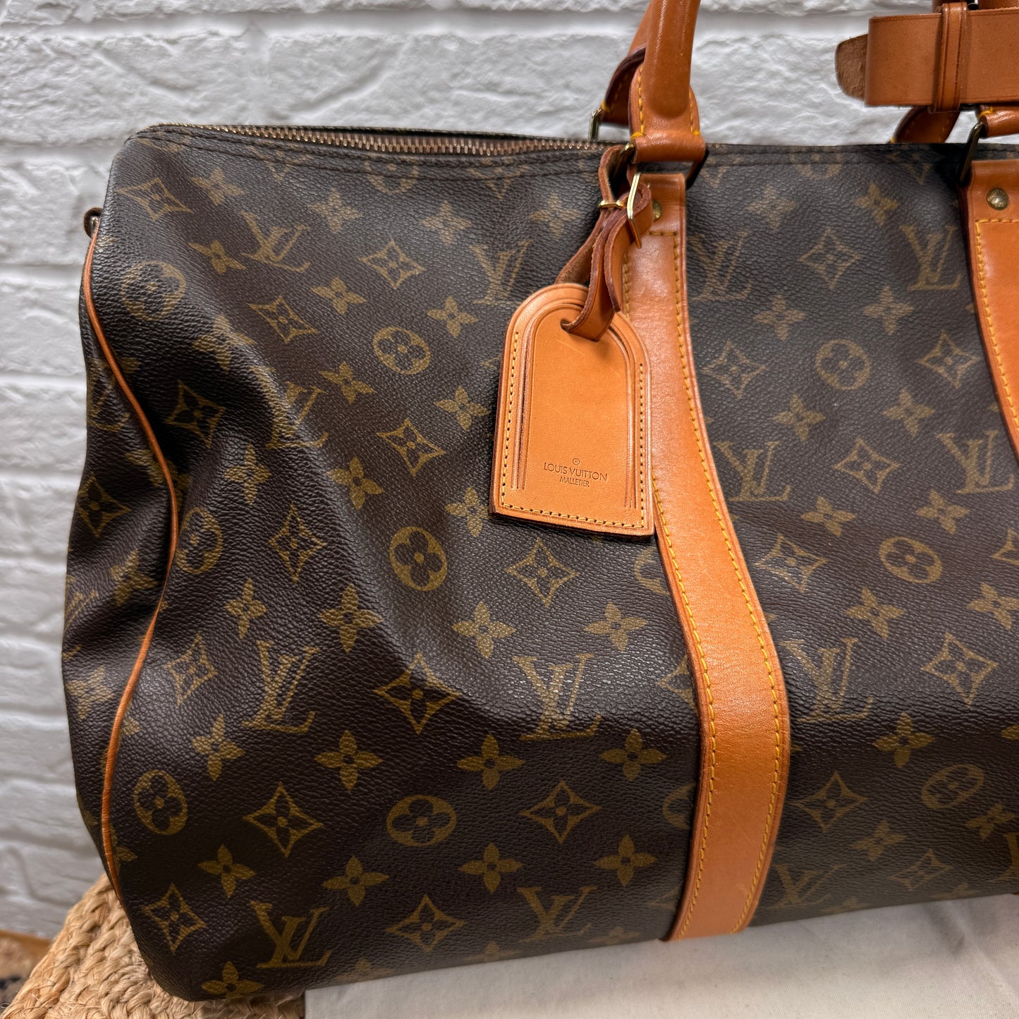 Louis Vuitton 1990 Keepall Bandoulier 50 with luggage tag, padlock, keys & handle strap
