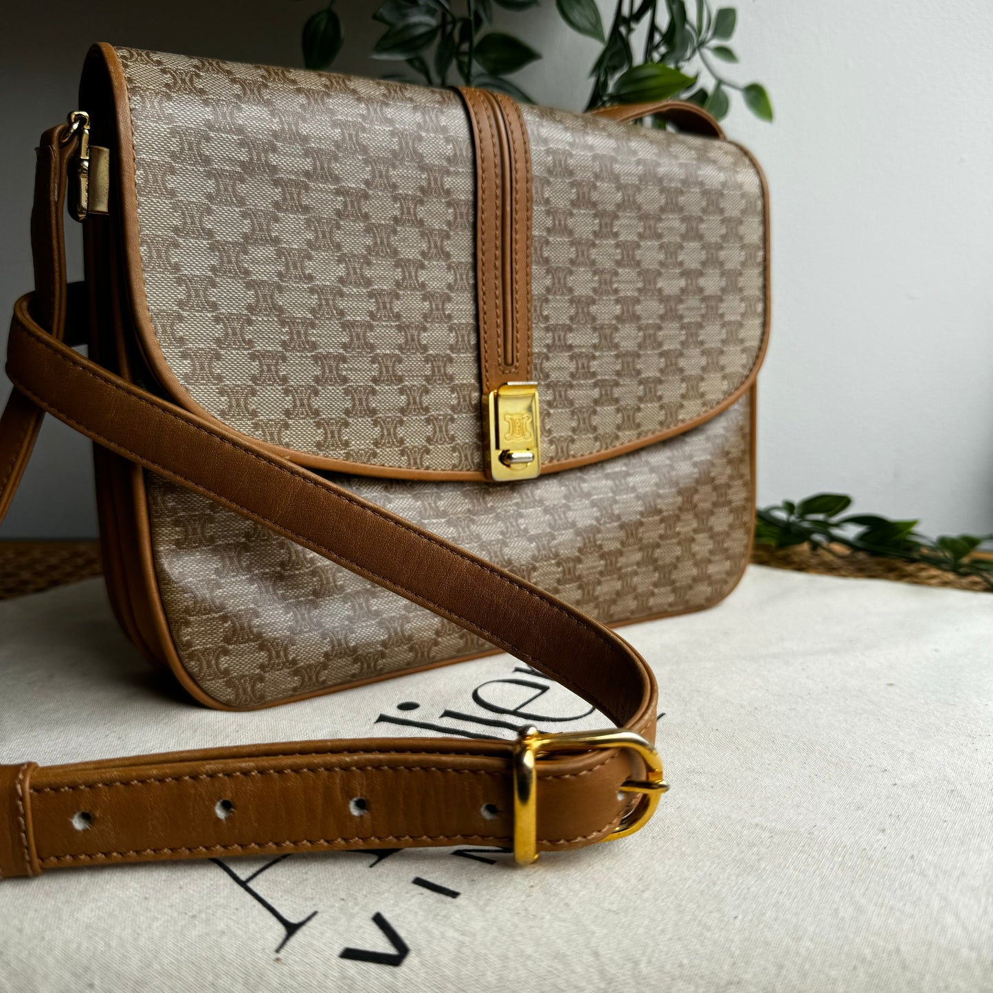 Celine Vintage Triomphe Shoulder Bag