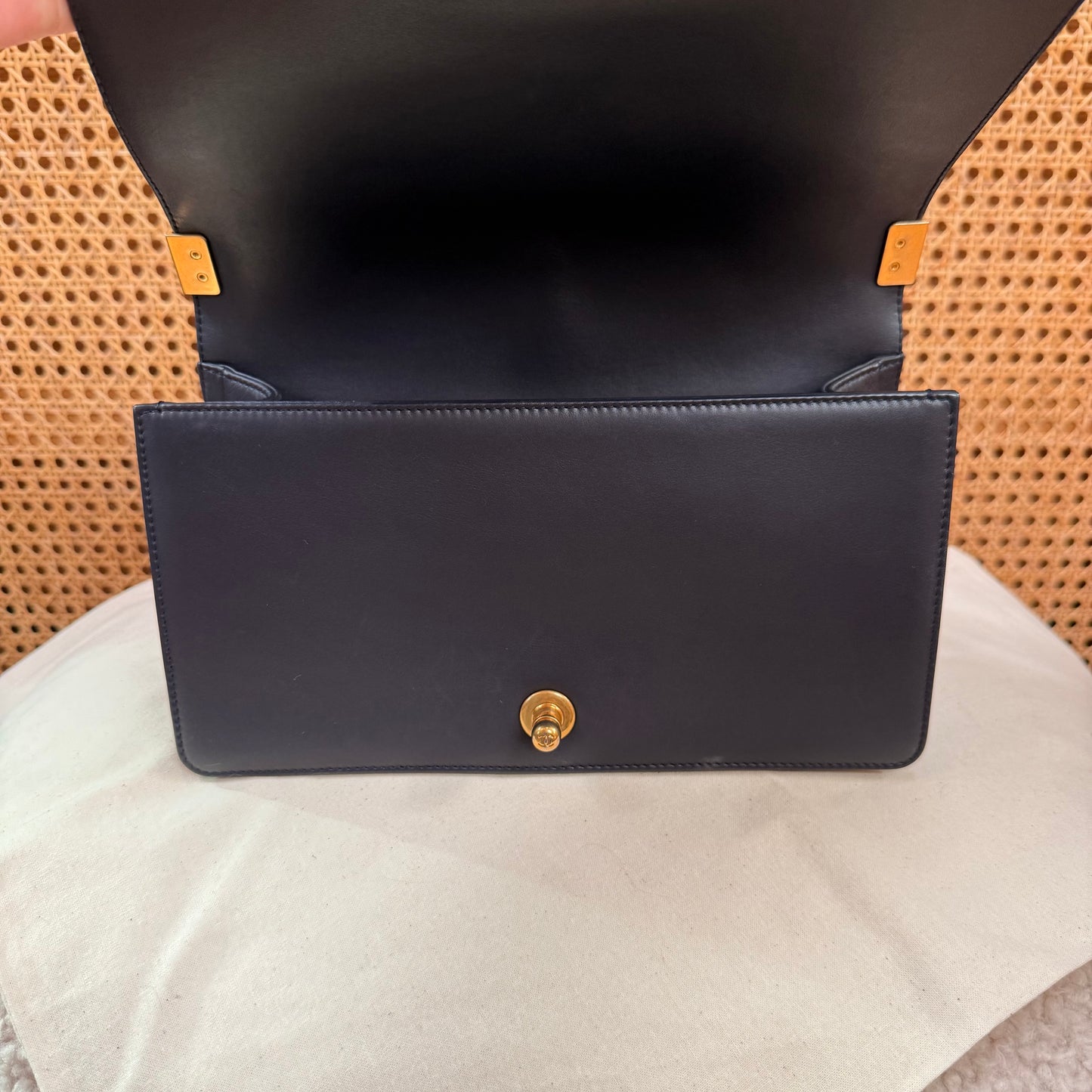 Chanel Rare 2016 Navy Le Boy in Caviar mix