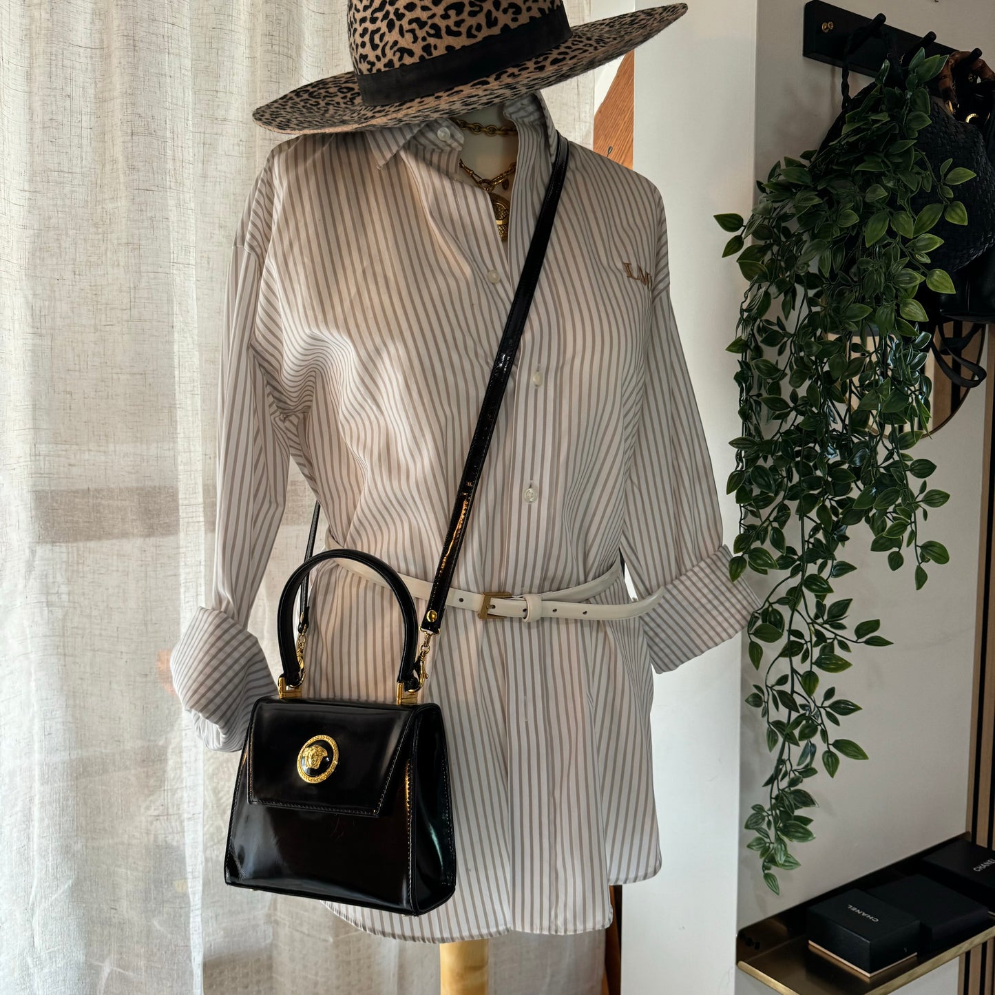 Versace Vintage Medusa Top Handle Two Way Bag