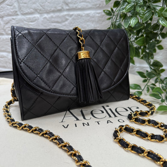 Chanel 1989 Tassel Half Moon Flap