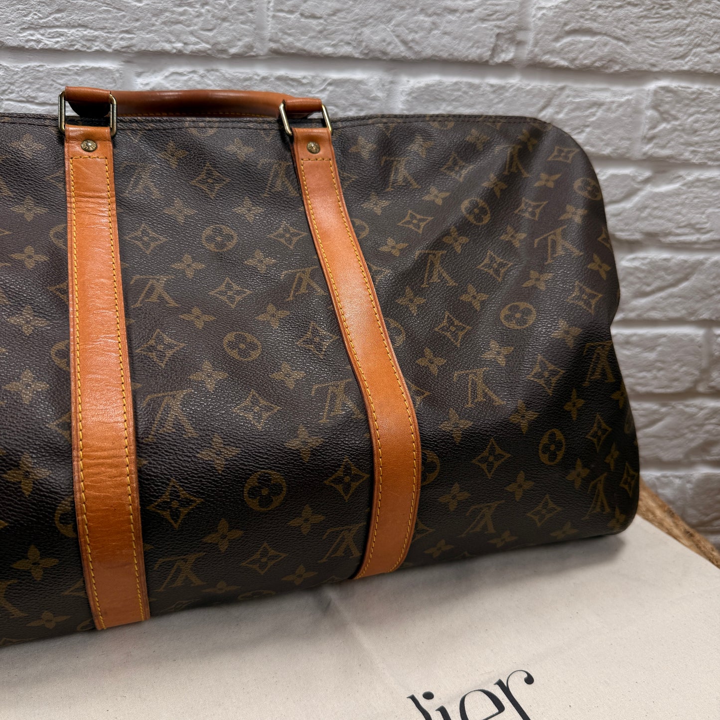 Louis Vuitton 1990 Keepall Bandoulier 50 with luggage tag, padlock, keys & handle strap