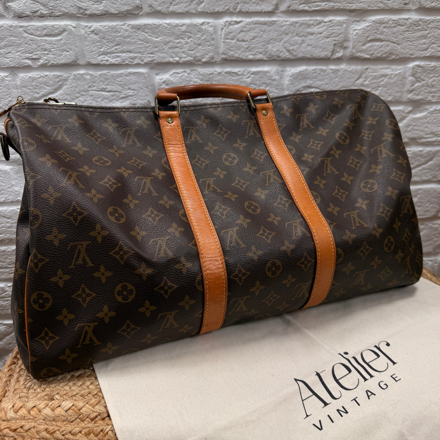Louis Vuitton 1990 Keepall Bandoulier 50 with luggage tag, padlock, keys & handle strap
