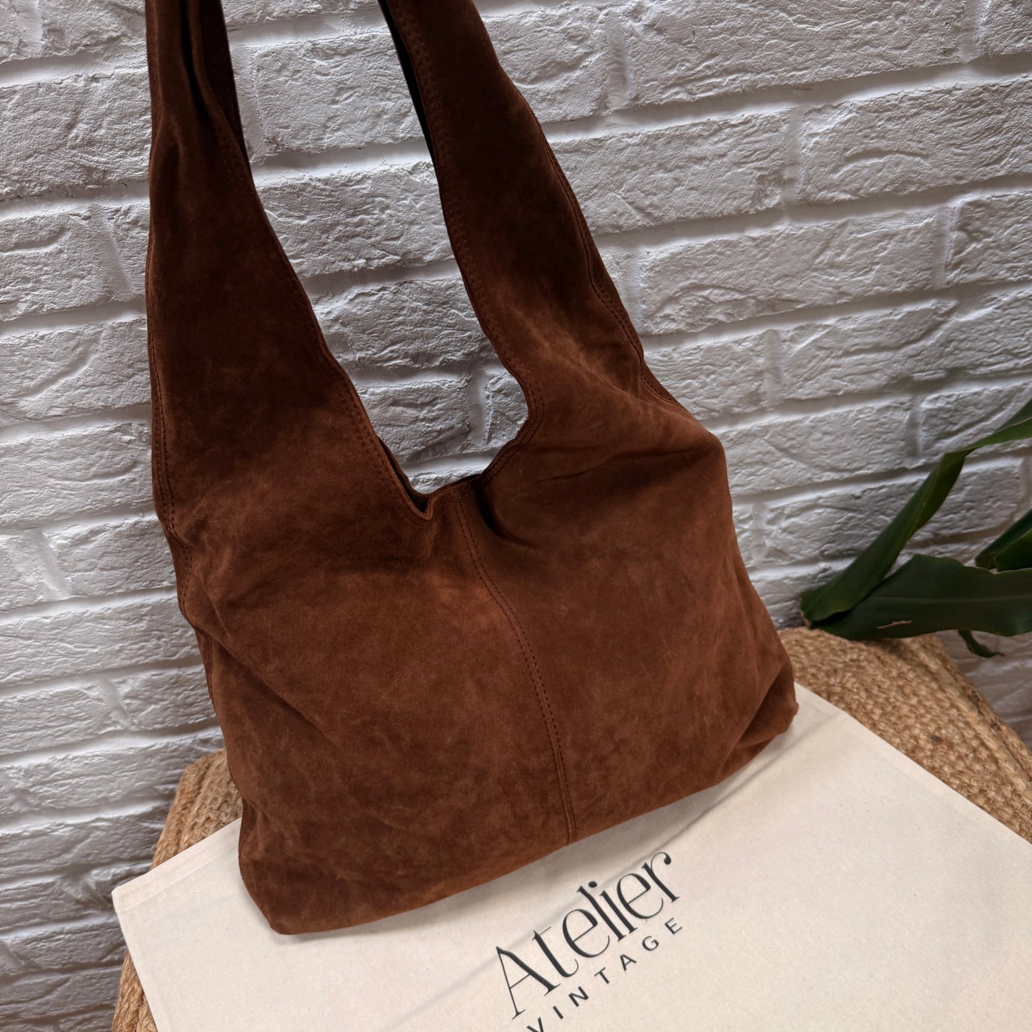 Bottega Veneta 1990s Tan Suede Hobo Tote