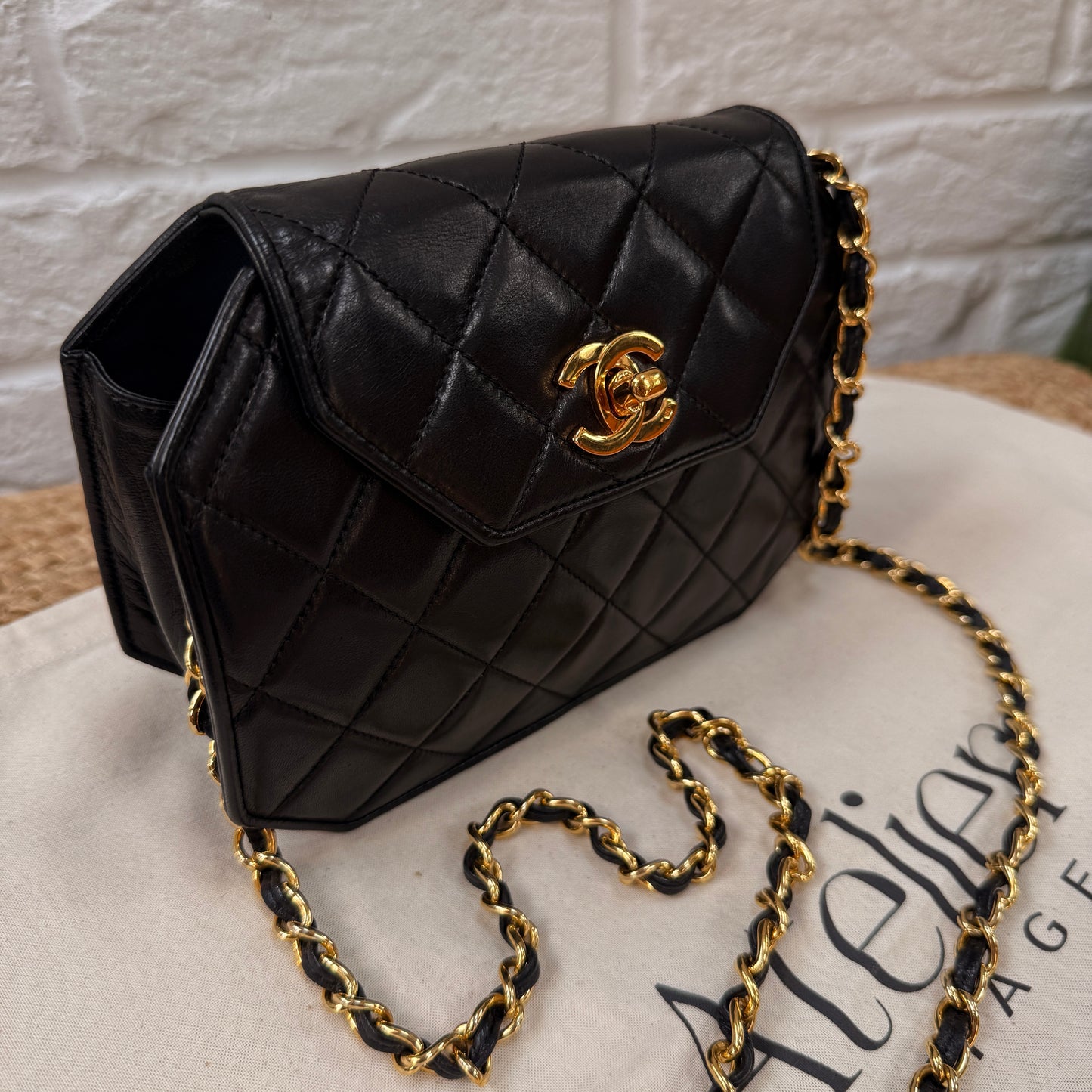 Chanel 1989 Rare Octagon Single Flap