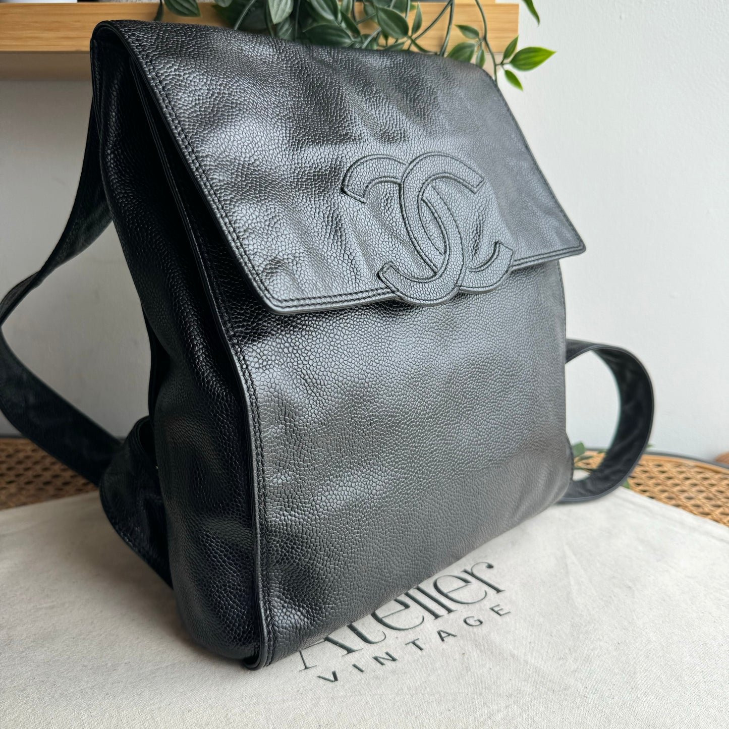 Chanel 2000 CC Quilted Caviar Back Pack