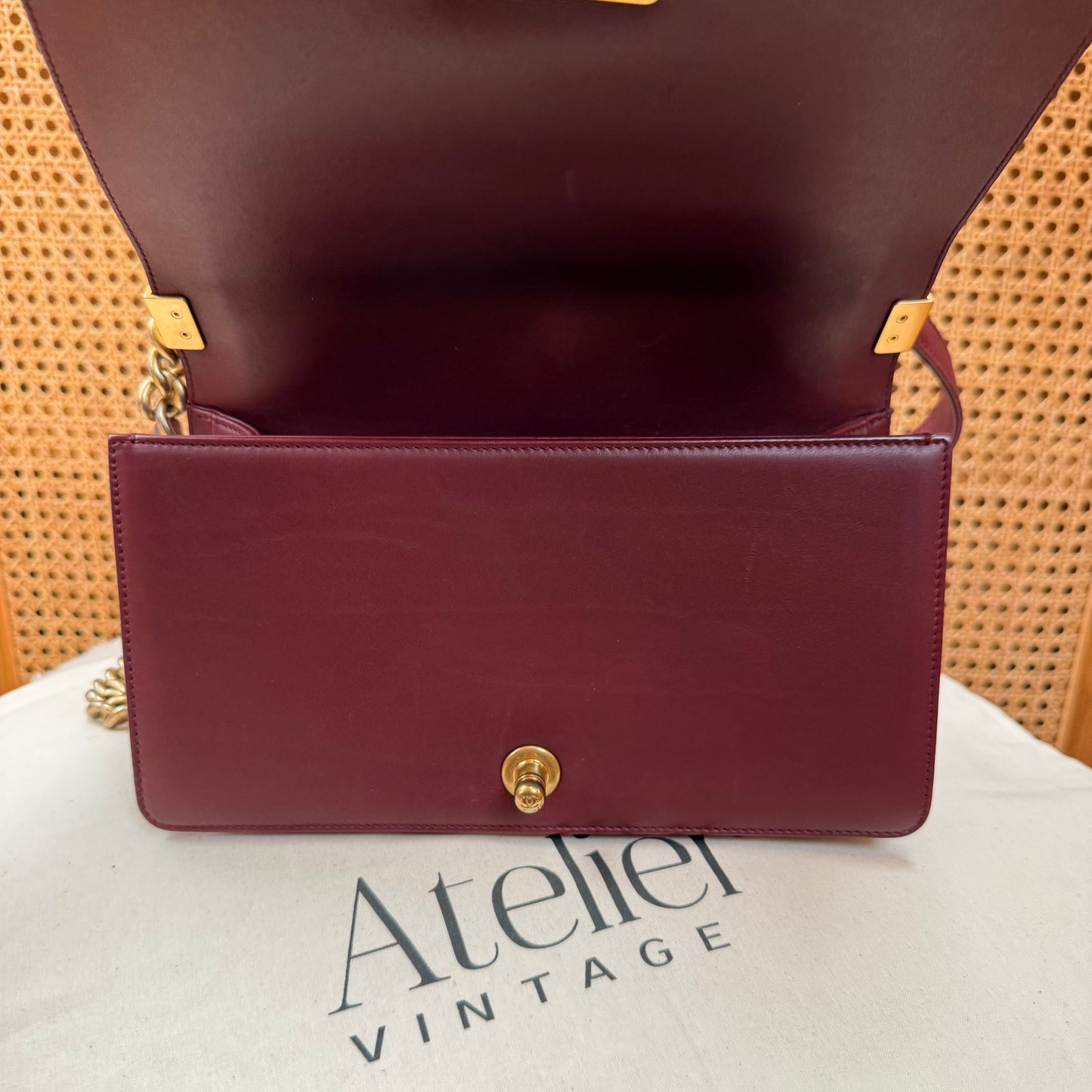 Chanel Rare 2016 Bordeaux Le Boy in Caviar mix