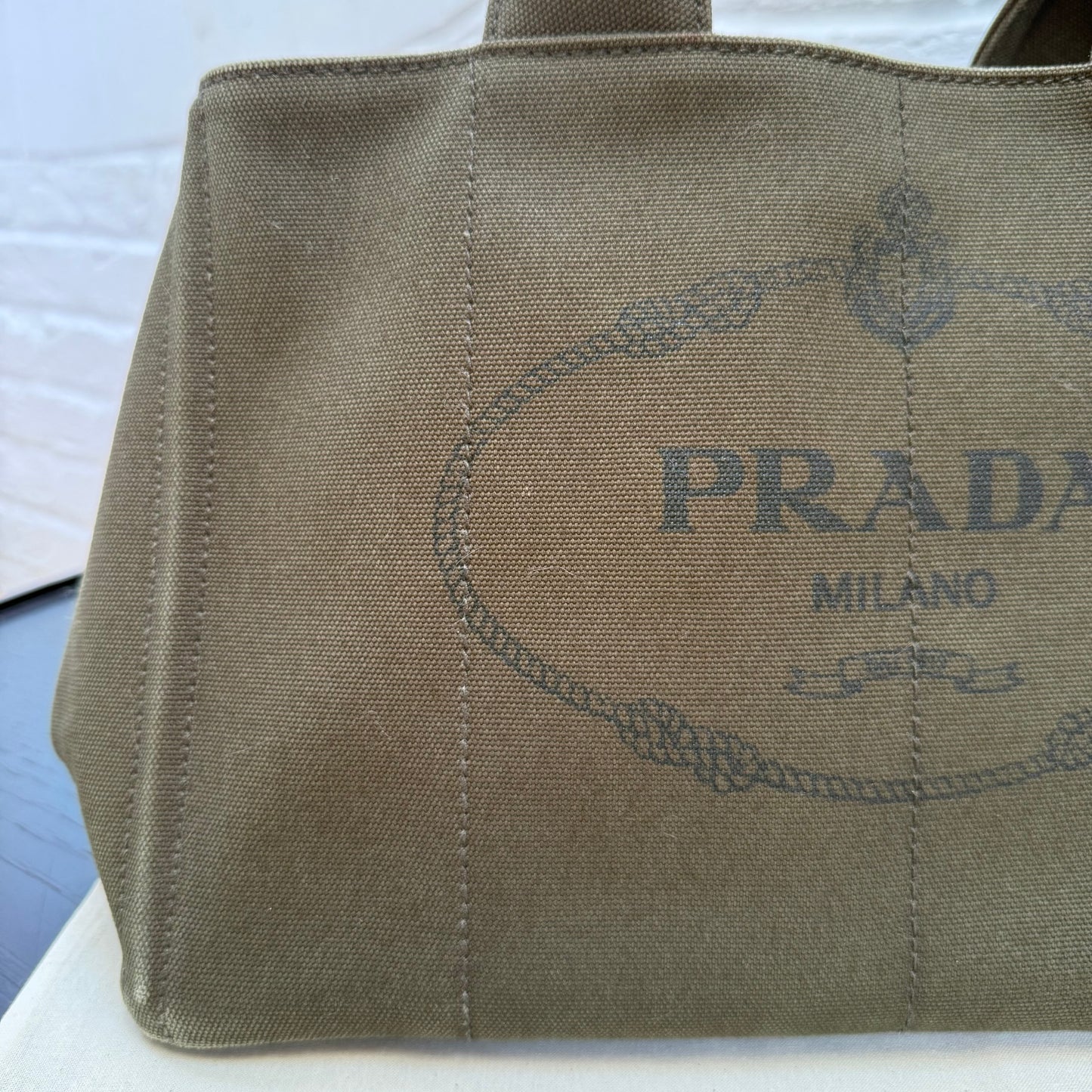 Prada 1990s Prada Canapa Canvas Tote