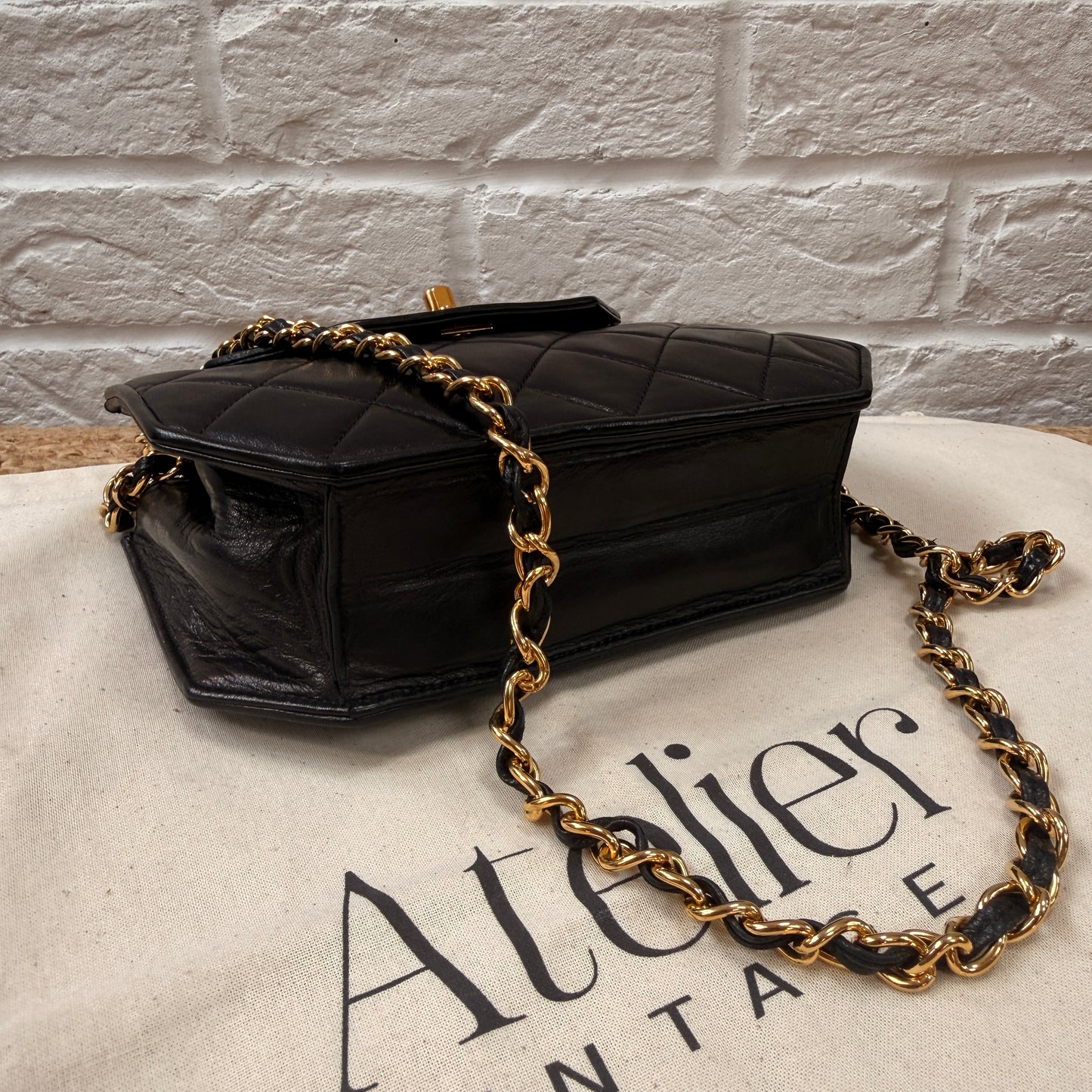Chanel 1989 Rare Octagon Single Flap
