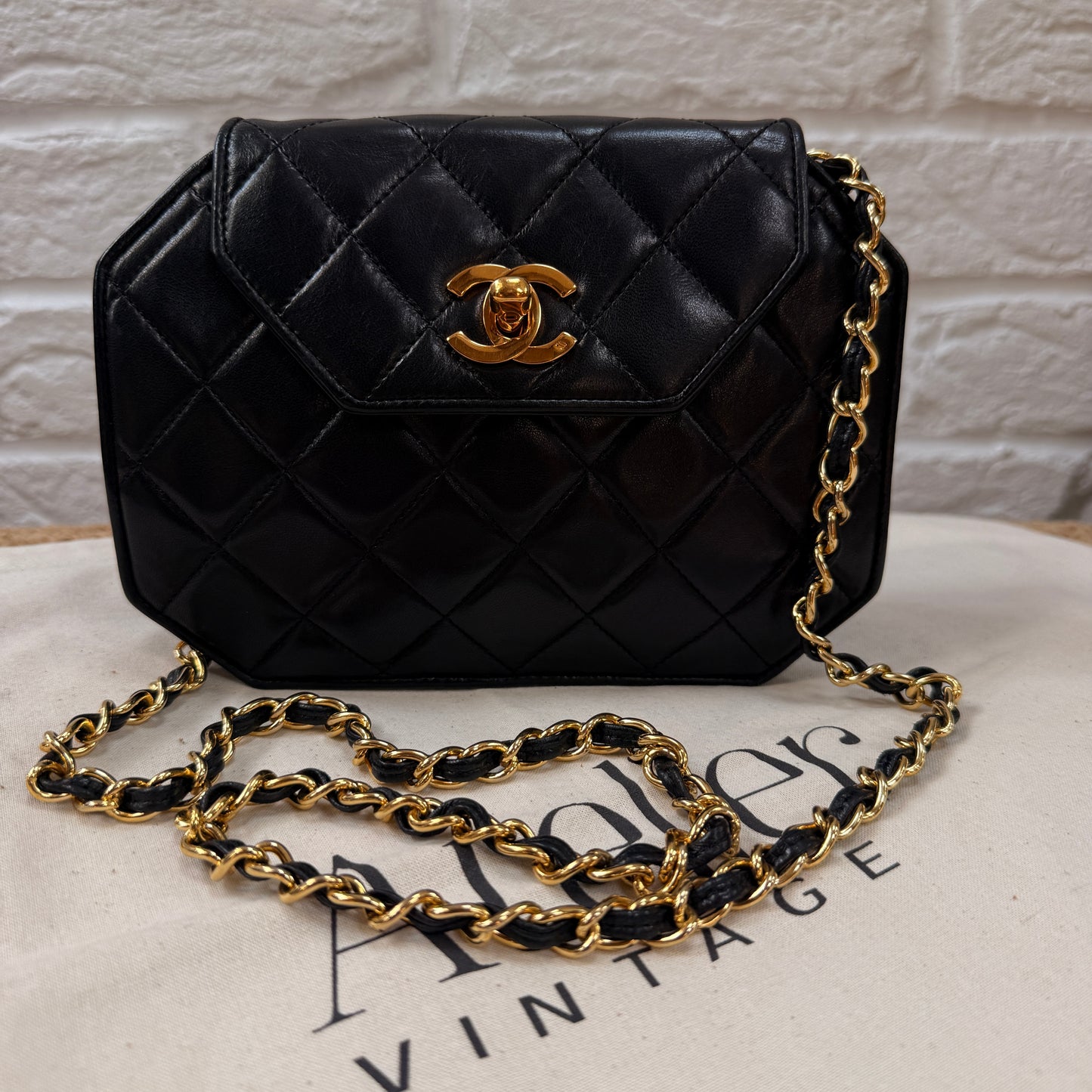 Chanel 1989 Rare Octagon Single Flap